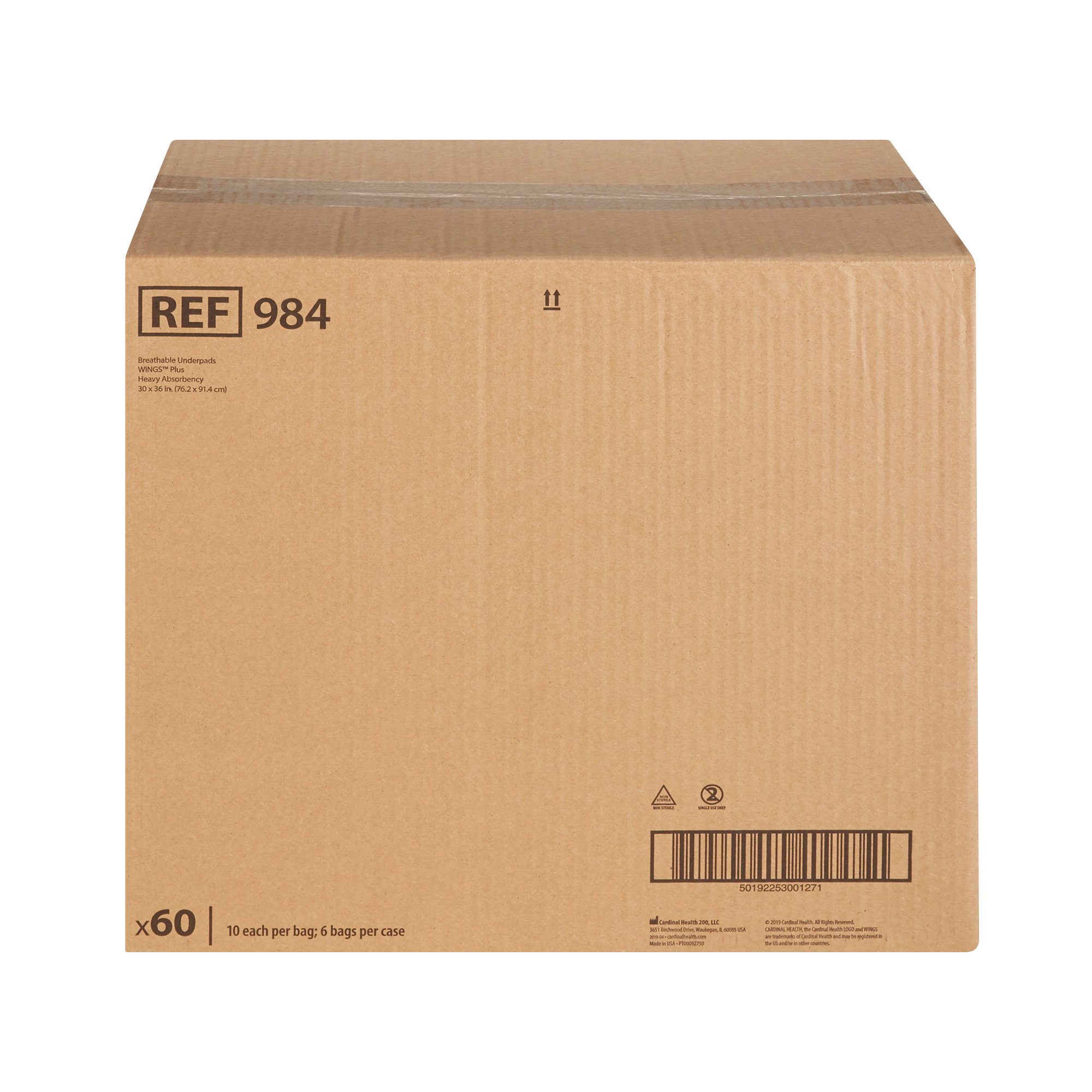 Wings™ Breathable Plus Heavy Absorbency Low Air Loss Underpad, 30 x 36 Inch - Image 4