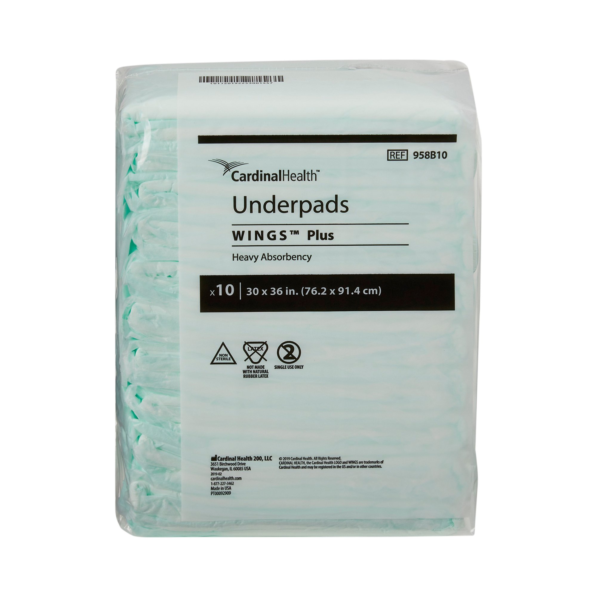 Wings™ Plus Heavy Absorbency Underpads, 30 x 36 Inch - Image 2