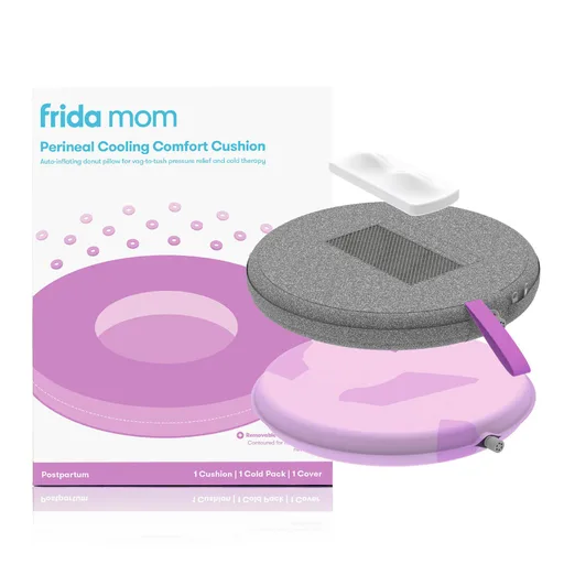 frida mom Perineal Cooling Comfort Cushion, Auto-Inflating Doughnut Pillow