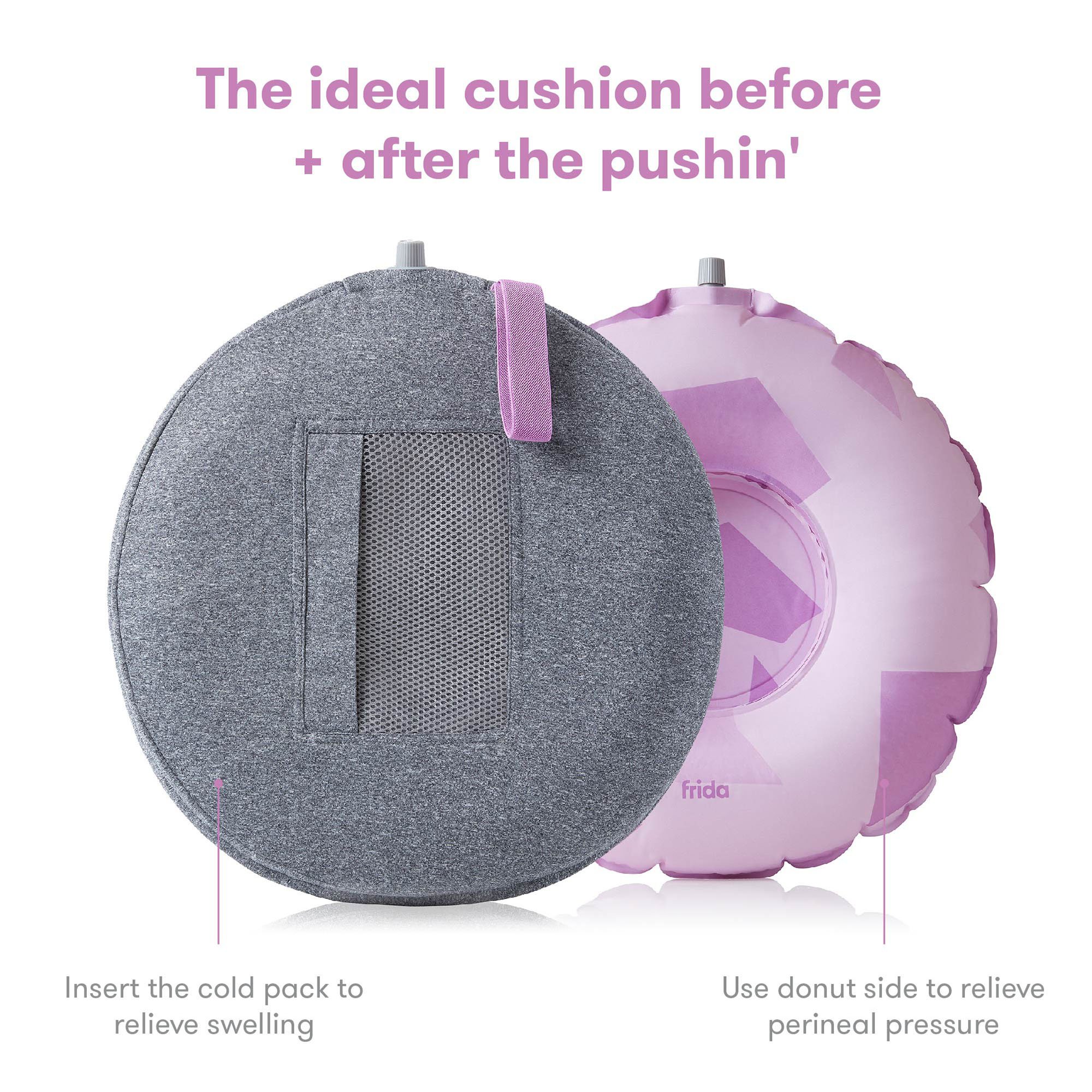 frida mom Perineal Cooling Comfort Cushion, Auto-Inflating Doughnut Pillow - Image 3