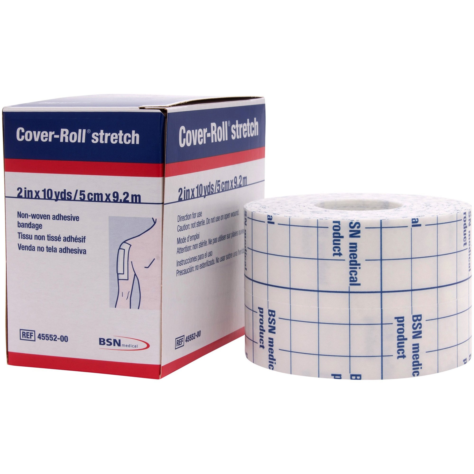 Cover-Roll® Stretch Nonwoven Polyester Dressing Retention Tape, 2 Inch x 10 Yard - Image 2
