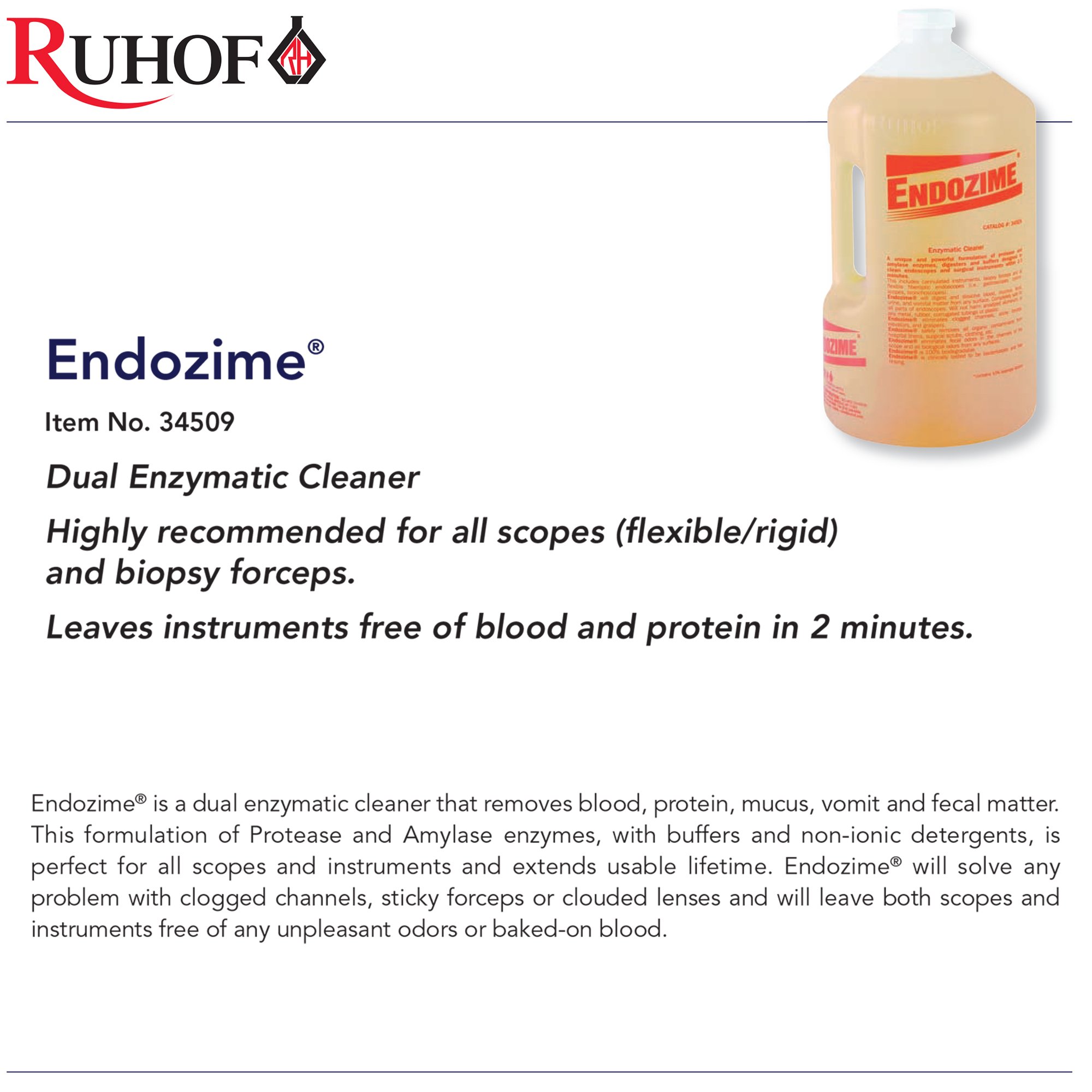 Endozime® Dual Enzymatic Instrument Detergent - Image 2