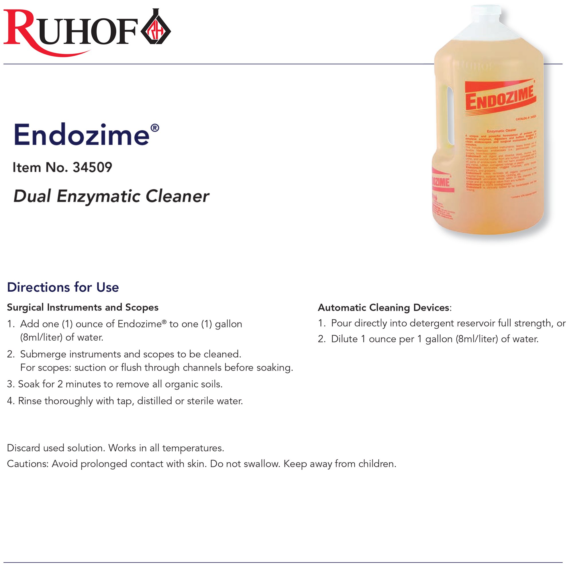 Endozime® Dual Enzymatic Instrument Detergent - Image 4