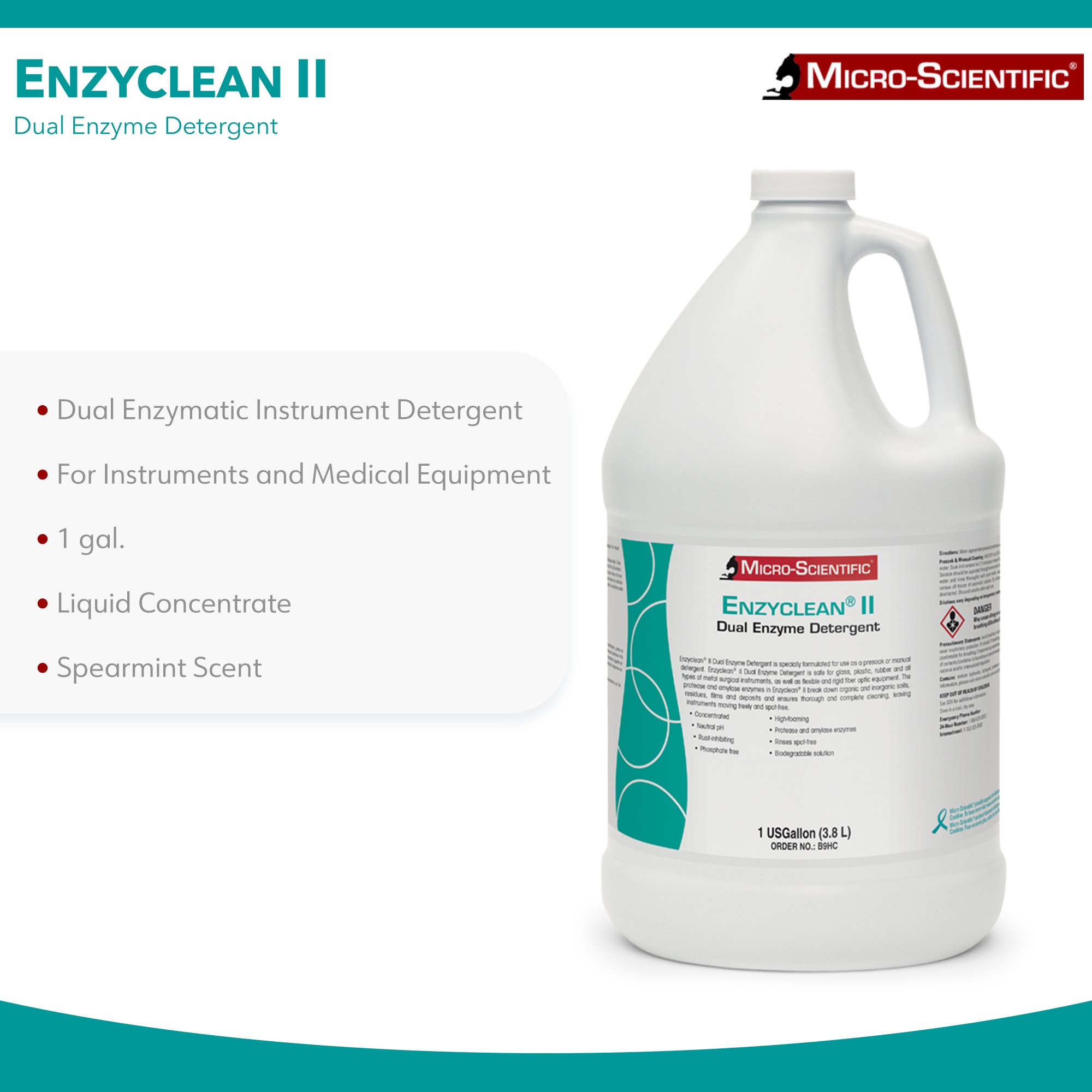Enzyclean® II Dual Enzymatic Instrument Detergent / Presoak - Image 4