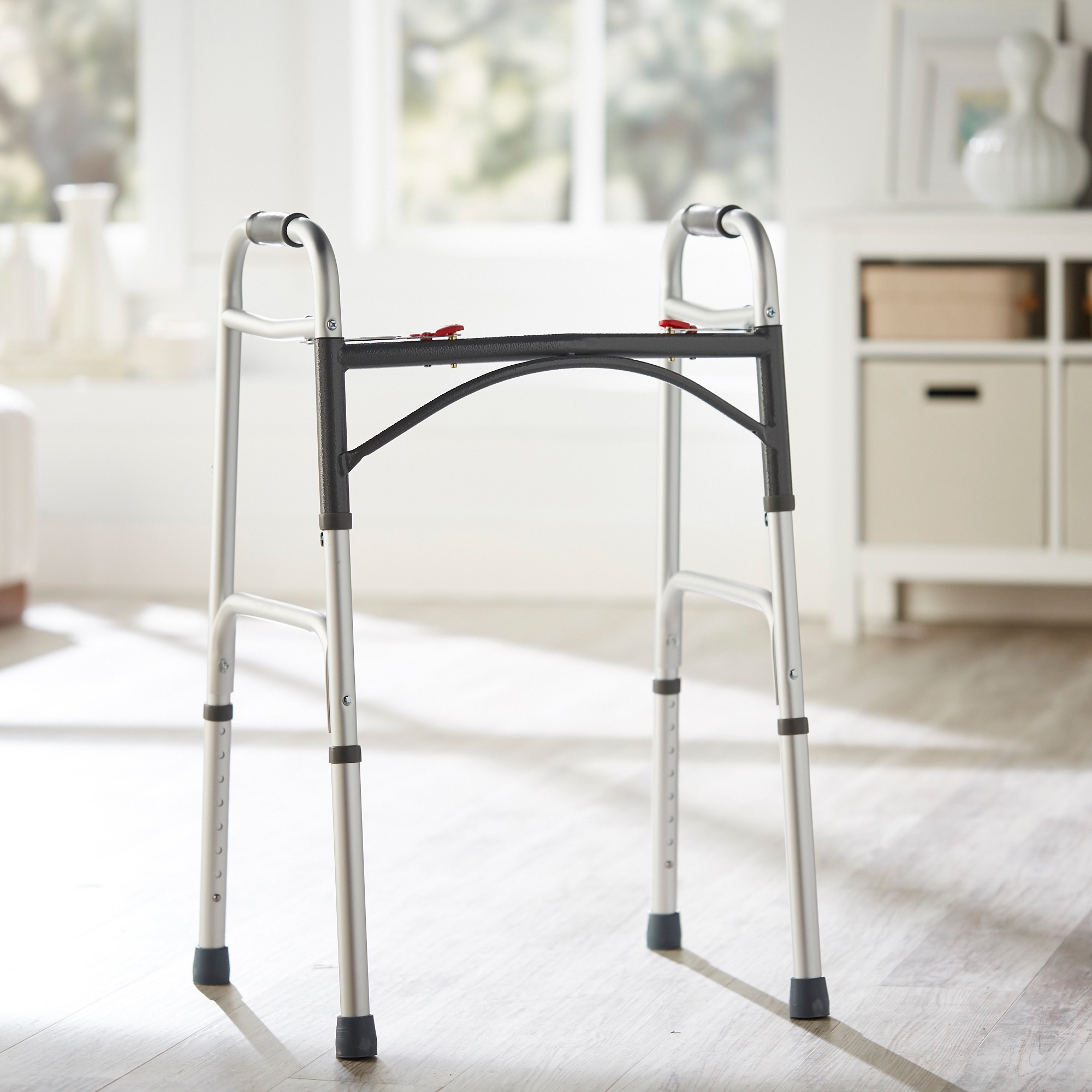 McKesson Aluminum Folding Walker, 32 - 39 Inch Height - Image 4