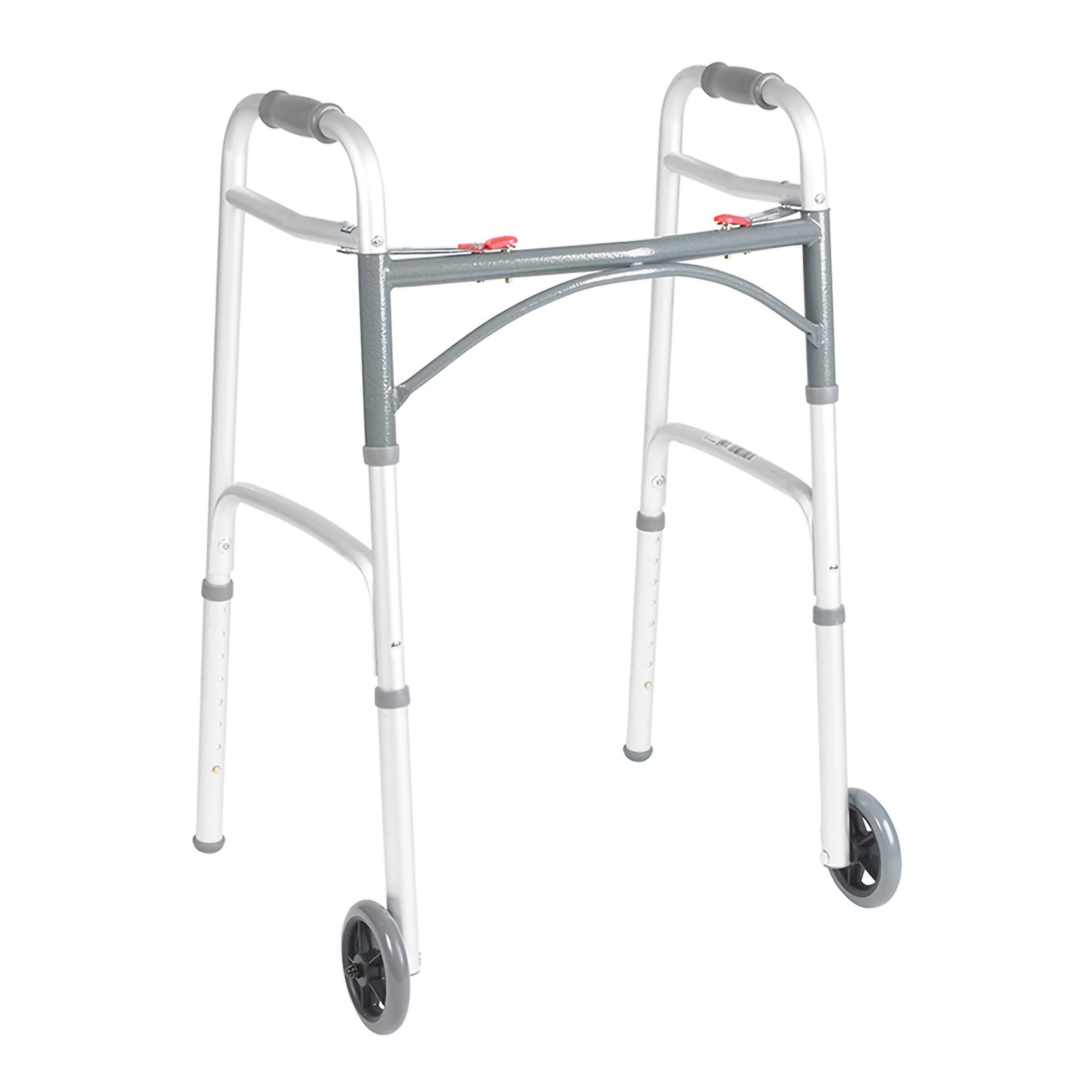 drive™ Deluxe Aluminum Dual Release Folding Walker, 25 - 32¼ Inch Height