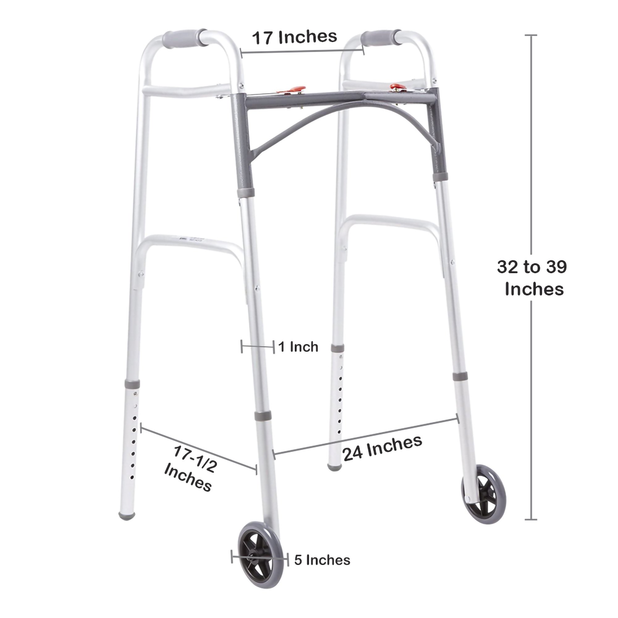 McKesson Folding Aluminum Walker - Image 3