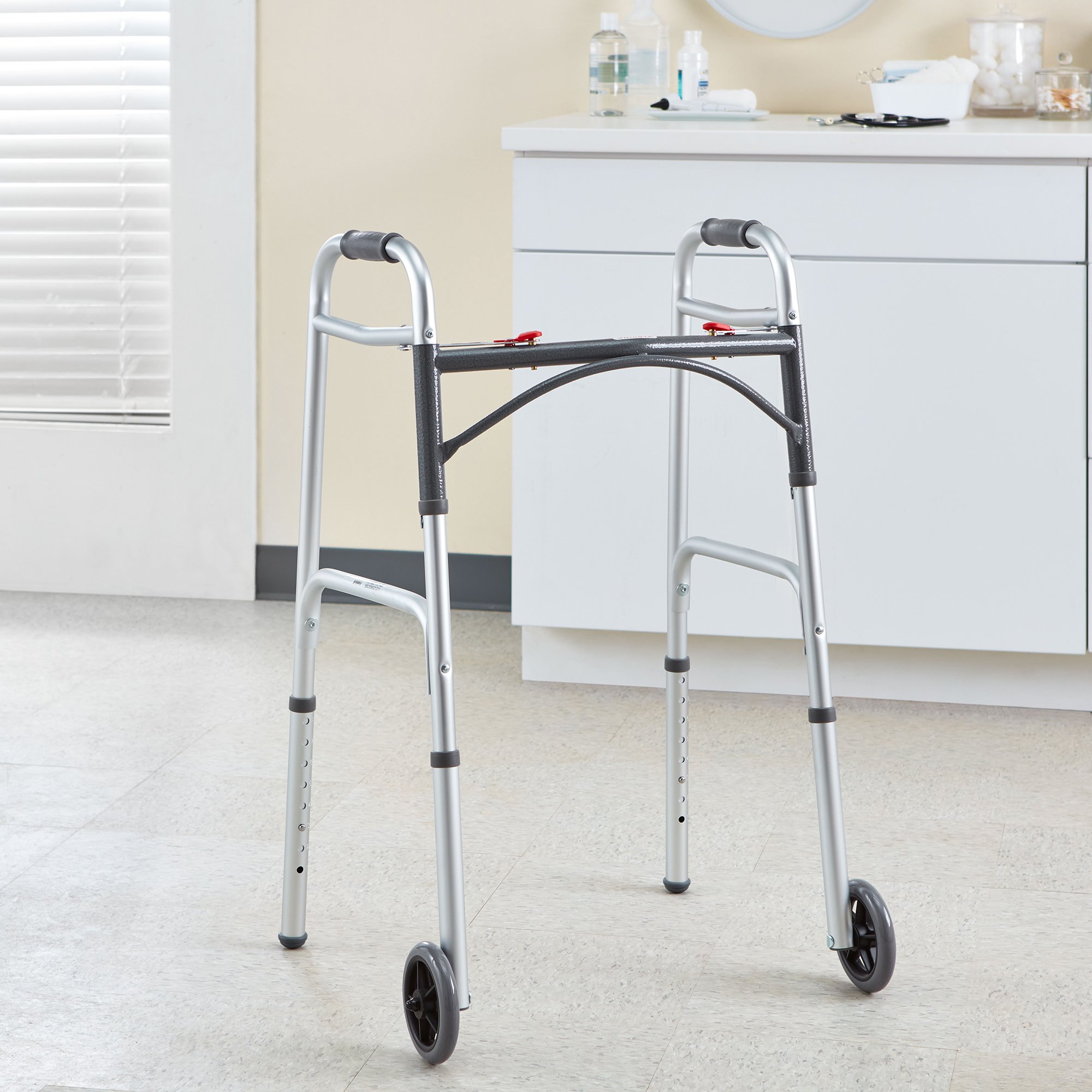 McKesson Folding Walker, Adjustable Height - Image 5