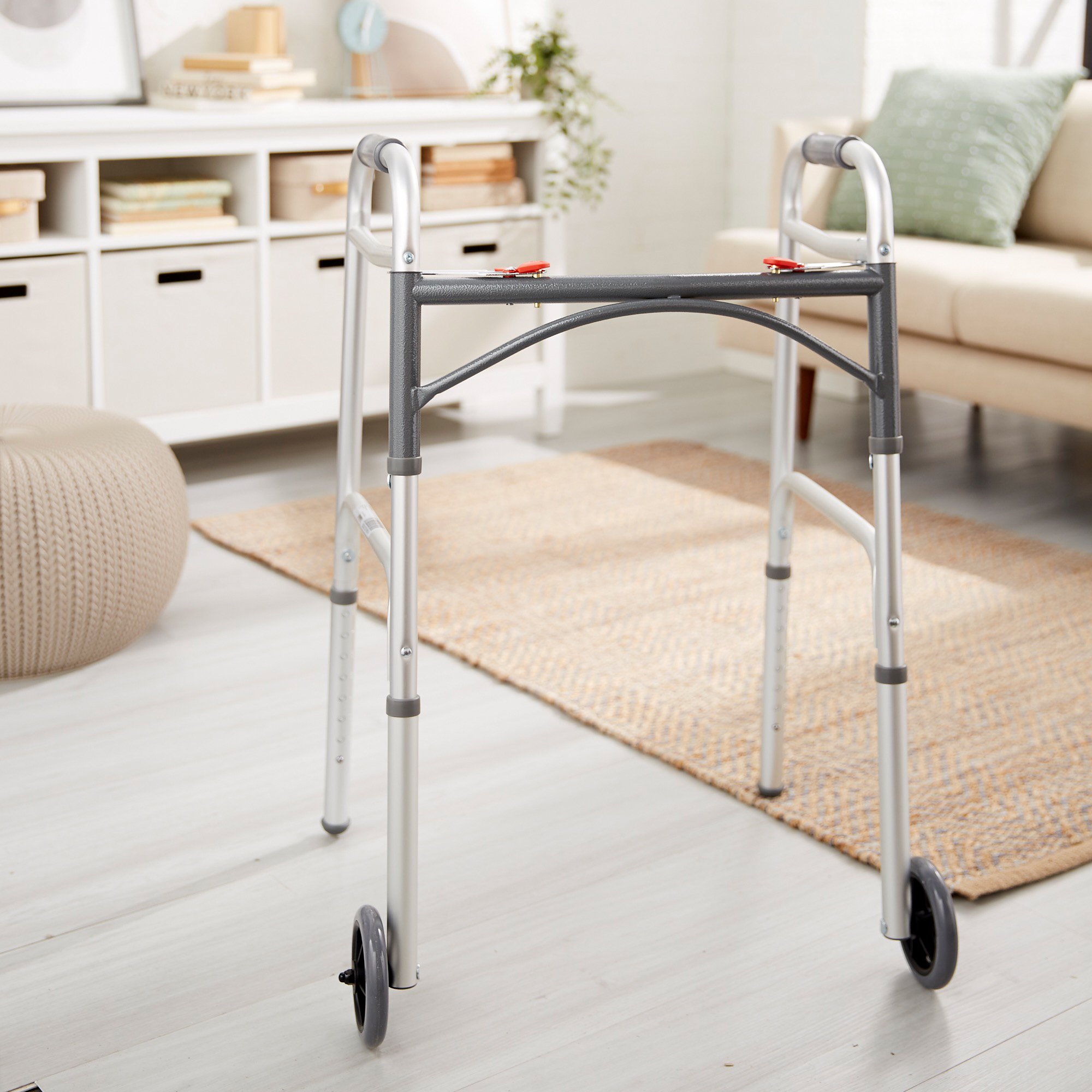 McKesson Folding Walker, Adjustable Height - Image 6