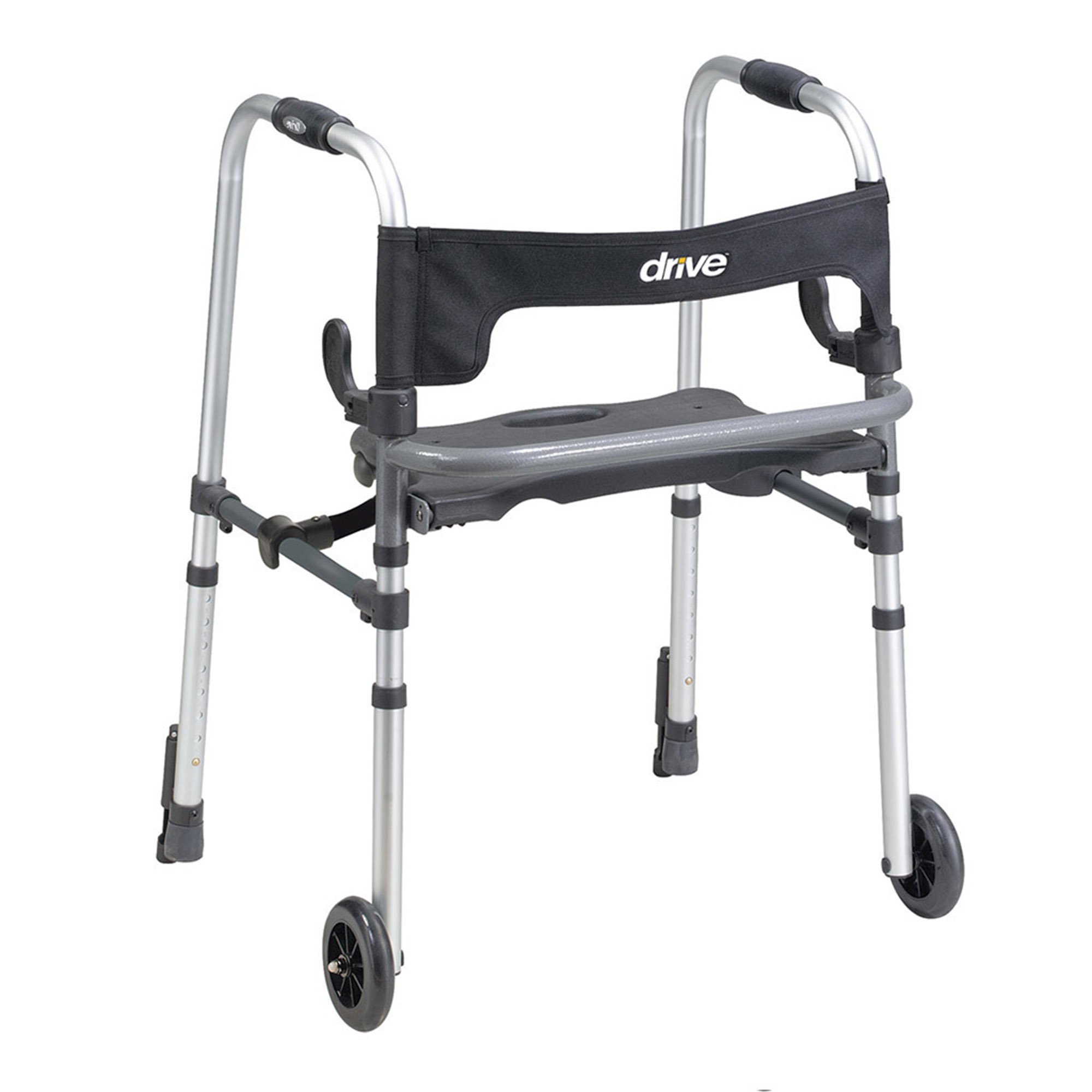 Clever-Lite LS Aluminum Dual Release Folding Walker, 29.5 - 39 Inch Height