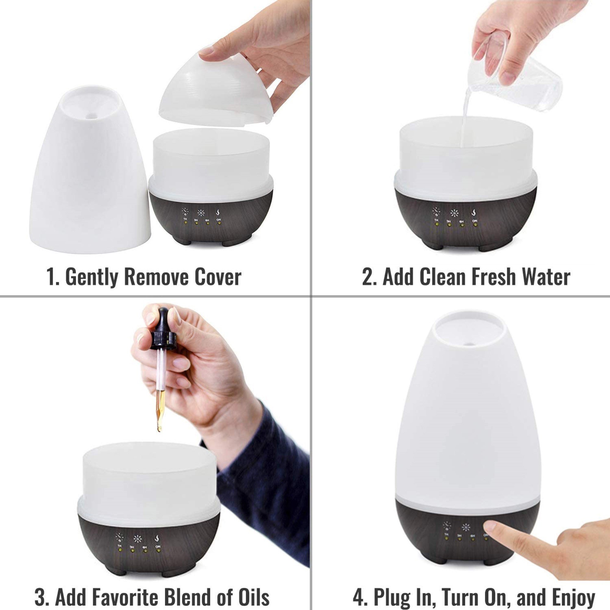 HealthSmart Ultrasonic Essential Oil Humidifier Diffuser - Image 6