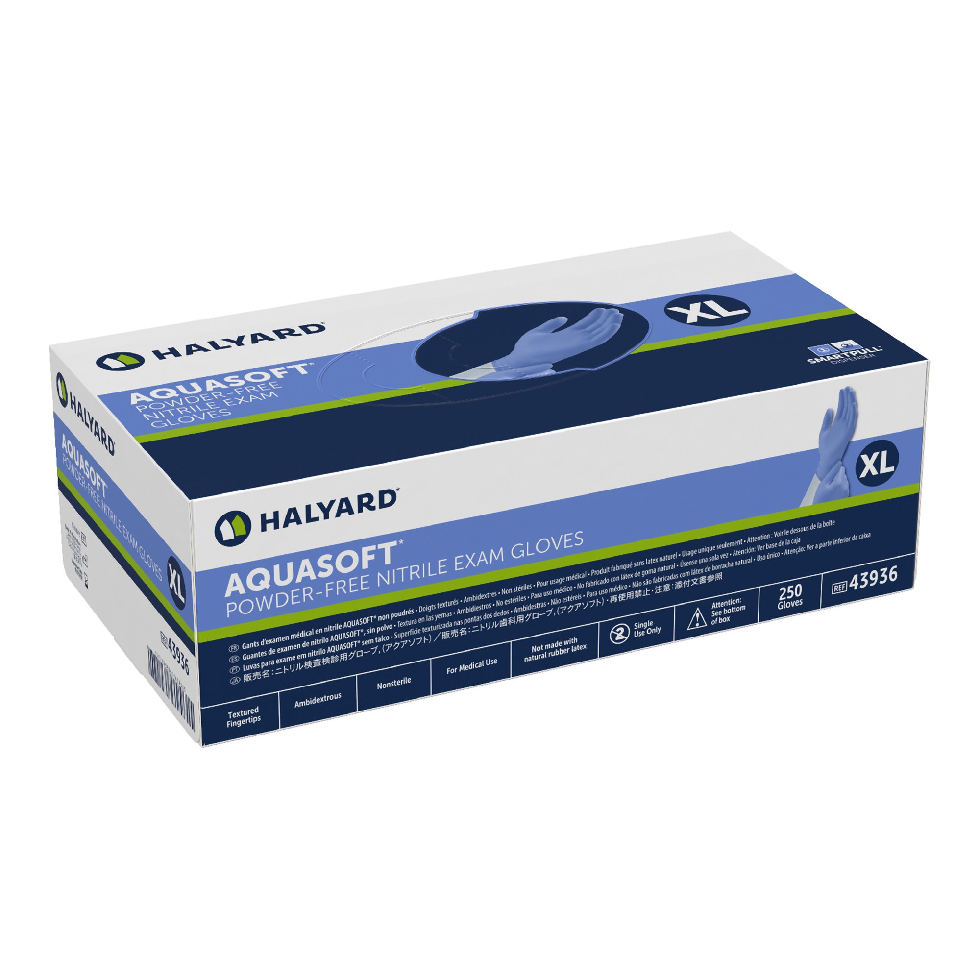 Aquasoft® Nitrile Exam Glove, Extra Large, Blue - Image 3