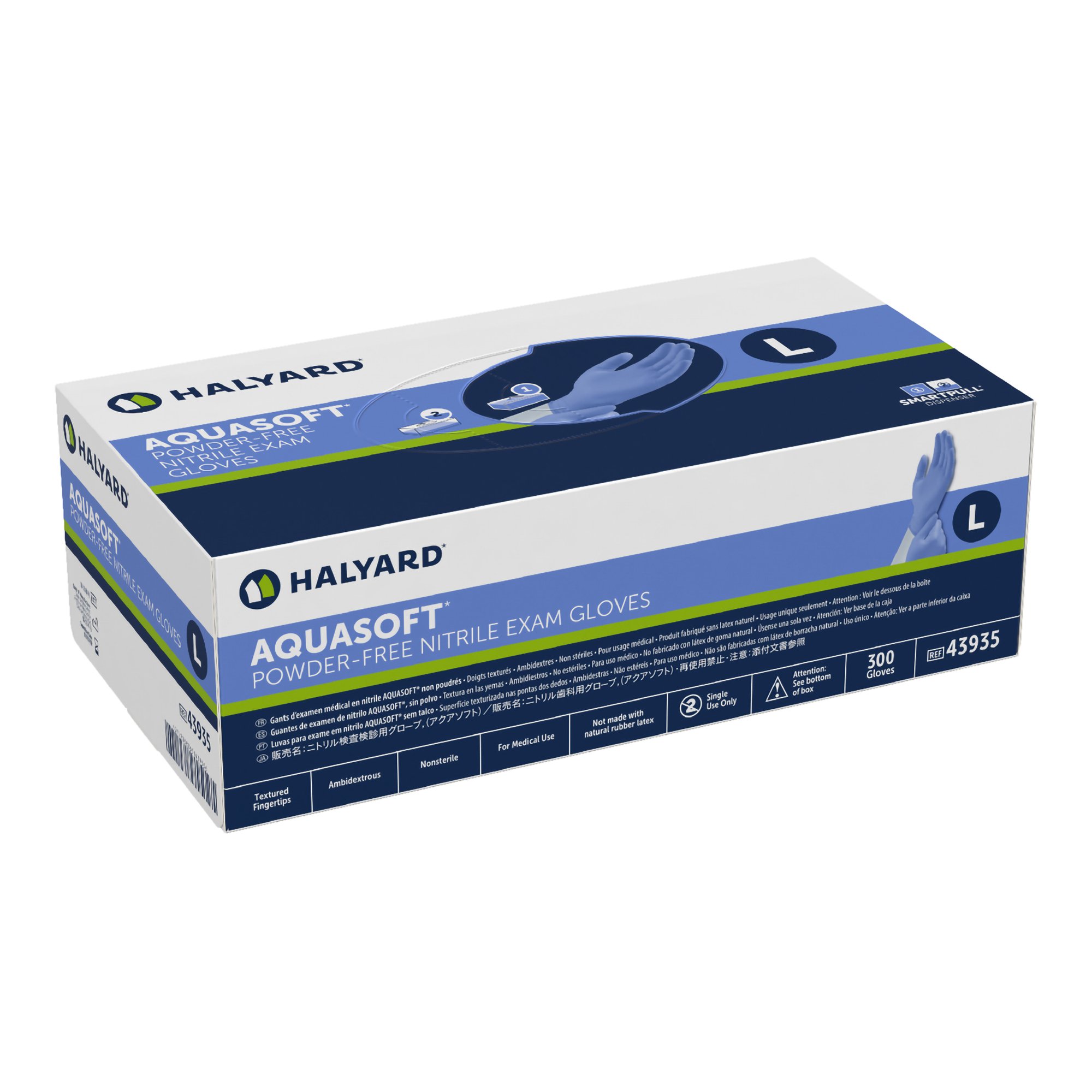 Aquasoft® Nitrile Exam Glove, Large, Blue - Image 3