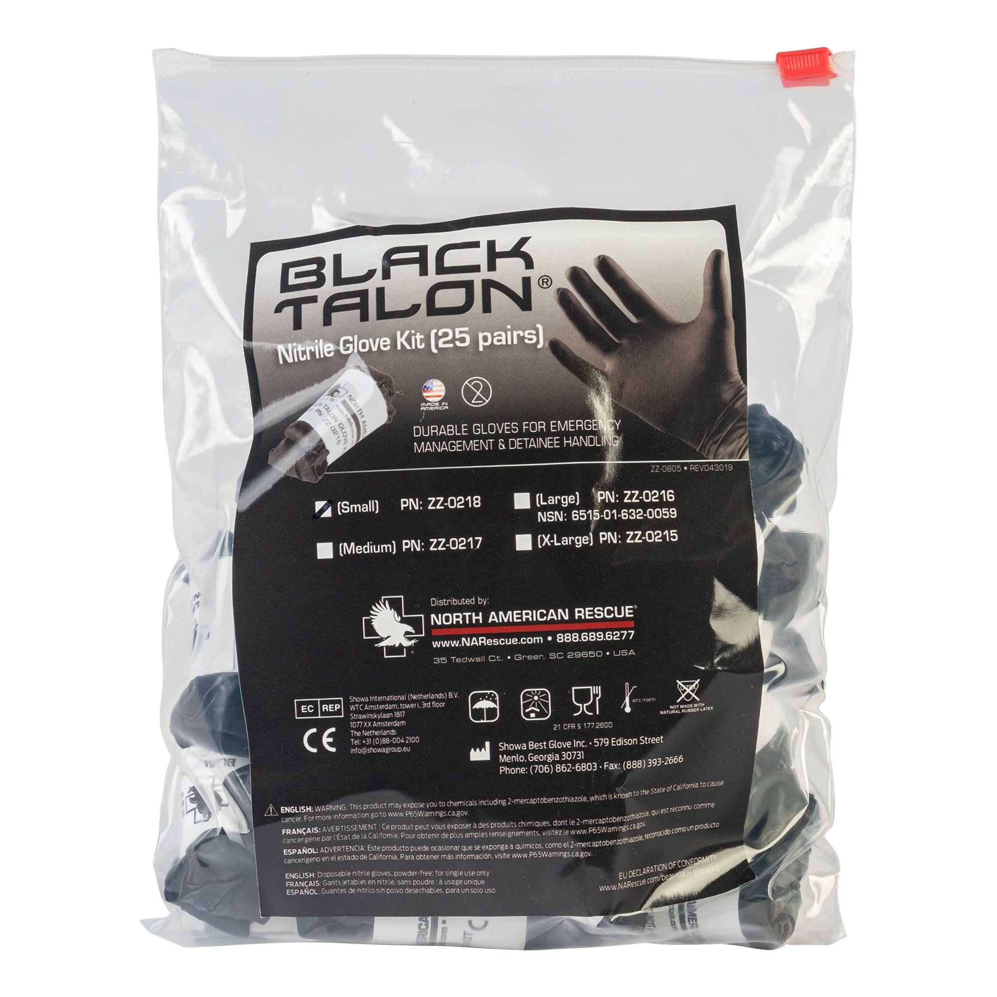 Black Talon® Nitrile Extended Cuff Length Exam Glove, Medium, Black