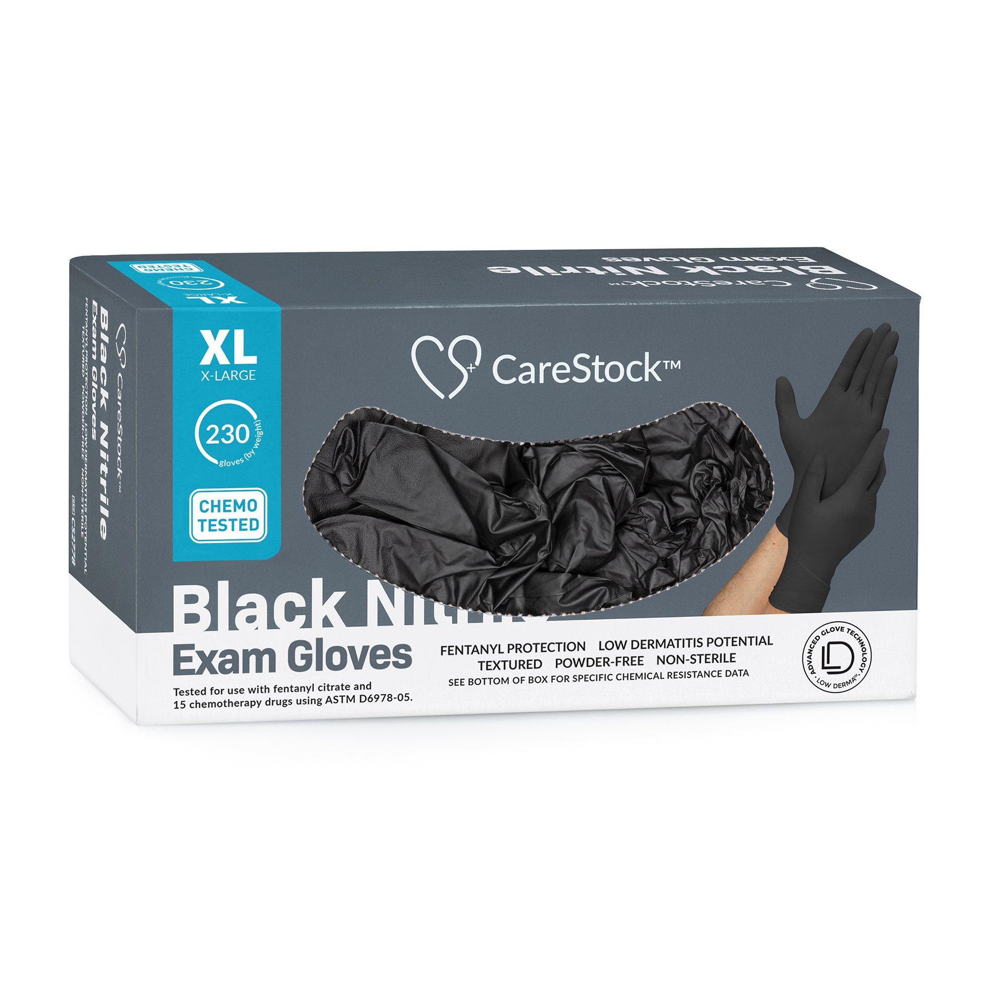 CareStock™ Nitrile Exam Glove, Extra Large, Black - Image 10