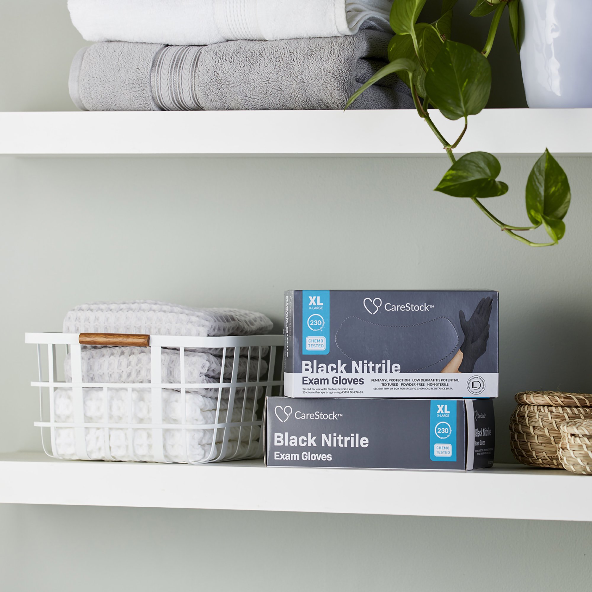 CareStock™ Nitrile Exam Glove, Extra Large, Black - Image 5