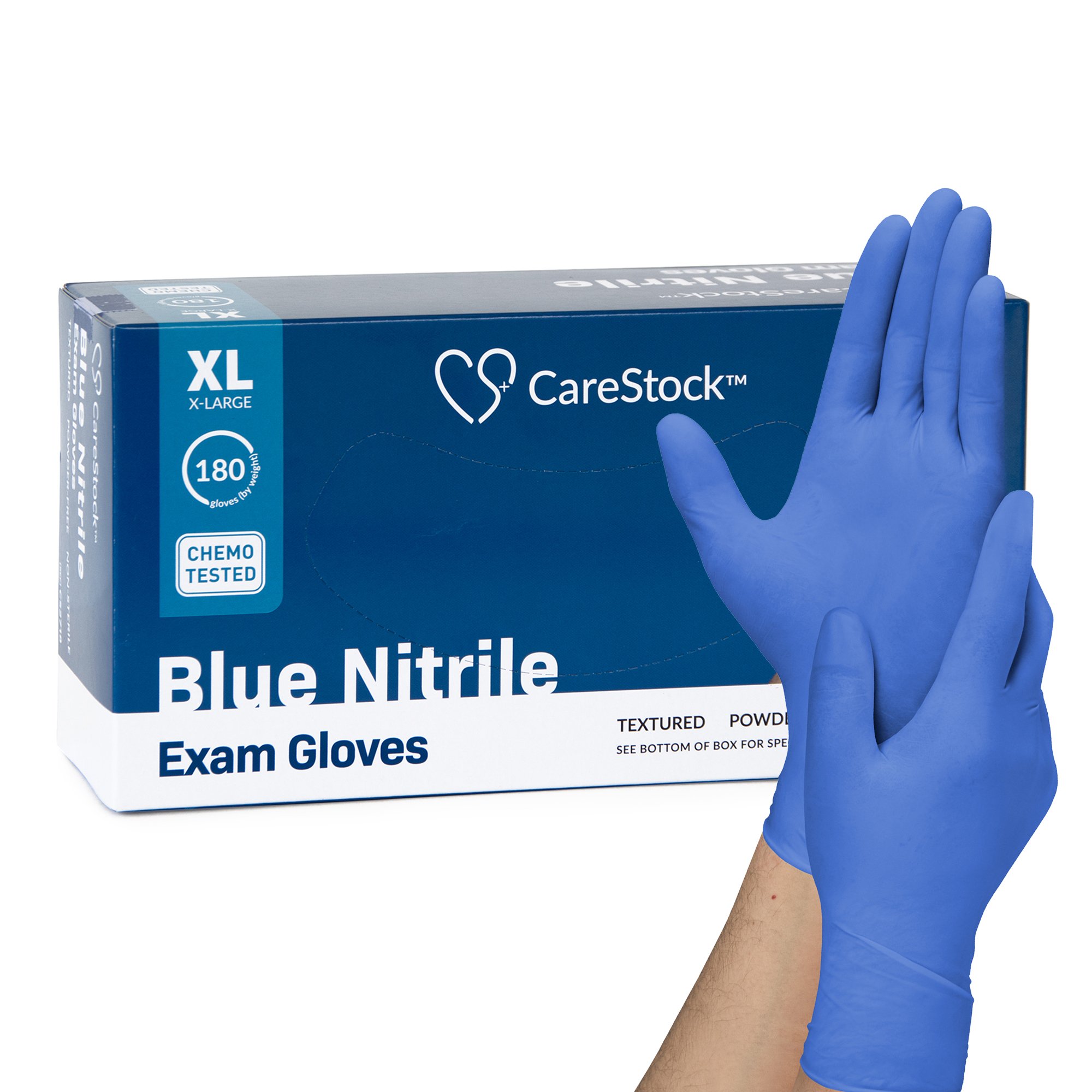 CareStock™ Nitrile Exam Glove, Extra Large, Blue