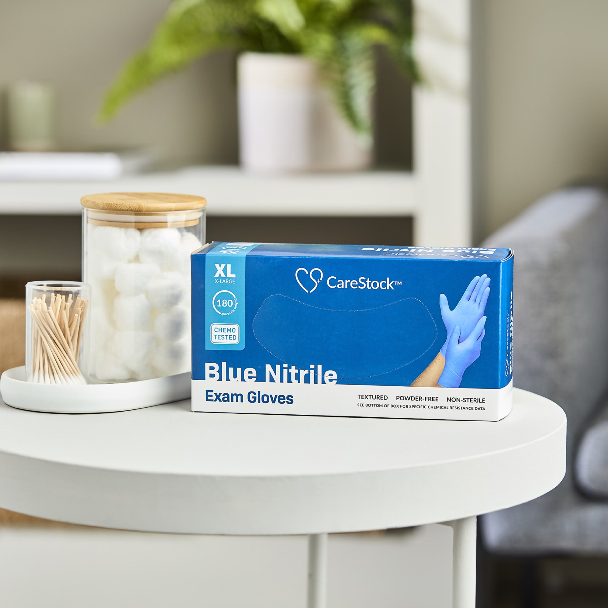 CareStock™ Nitrile Exam Glove, Extra Large, Blue - Image 2