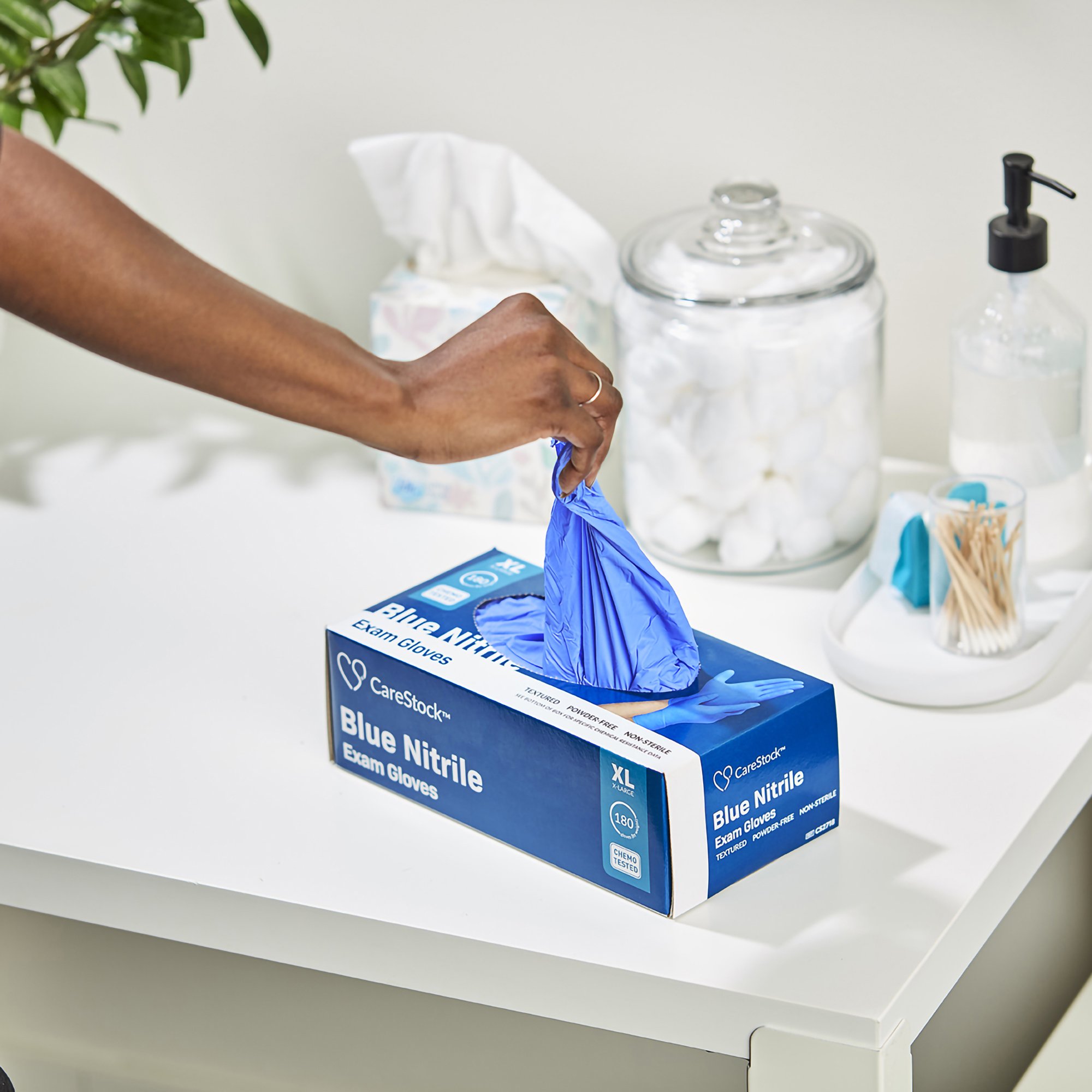 CareStock™ Nitrile Exam Glove, Extra Large, Blue - Image 5