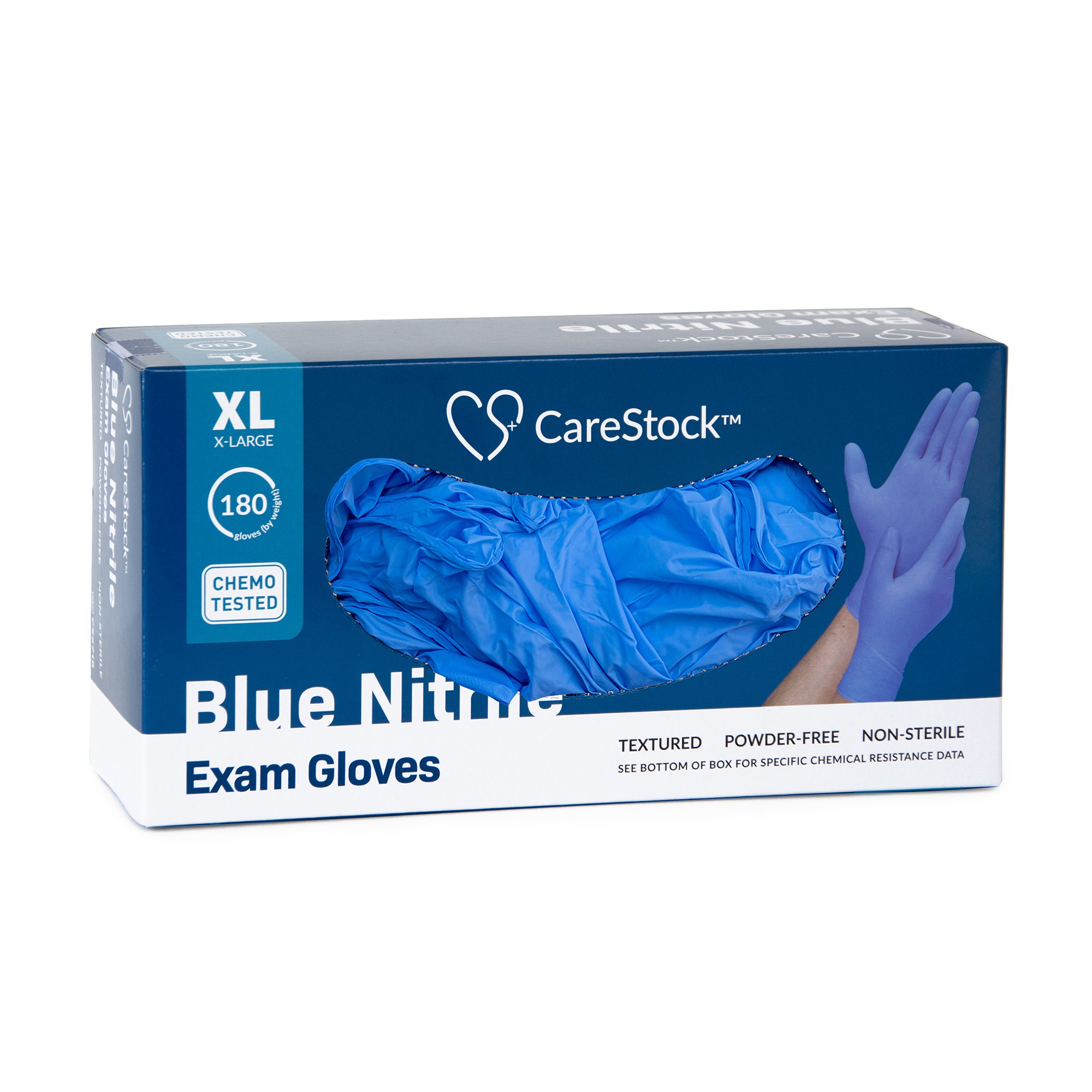 CareStock™ Nitrile Exam Glove, Extra Large, Blue - Image 10