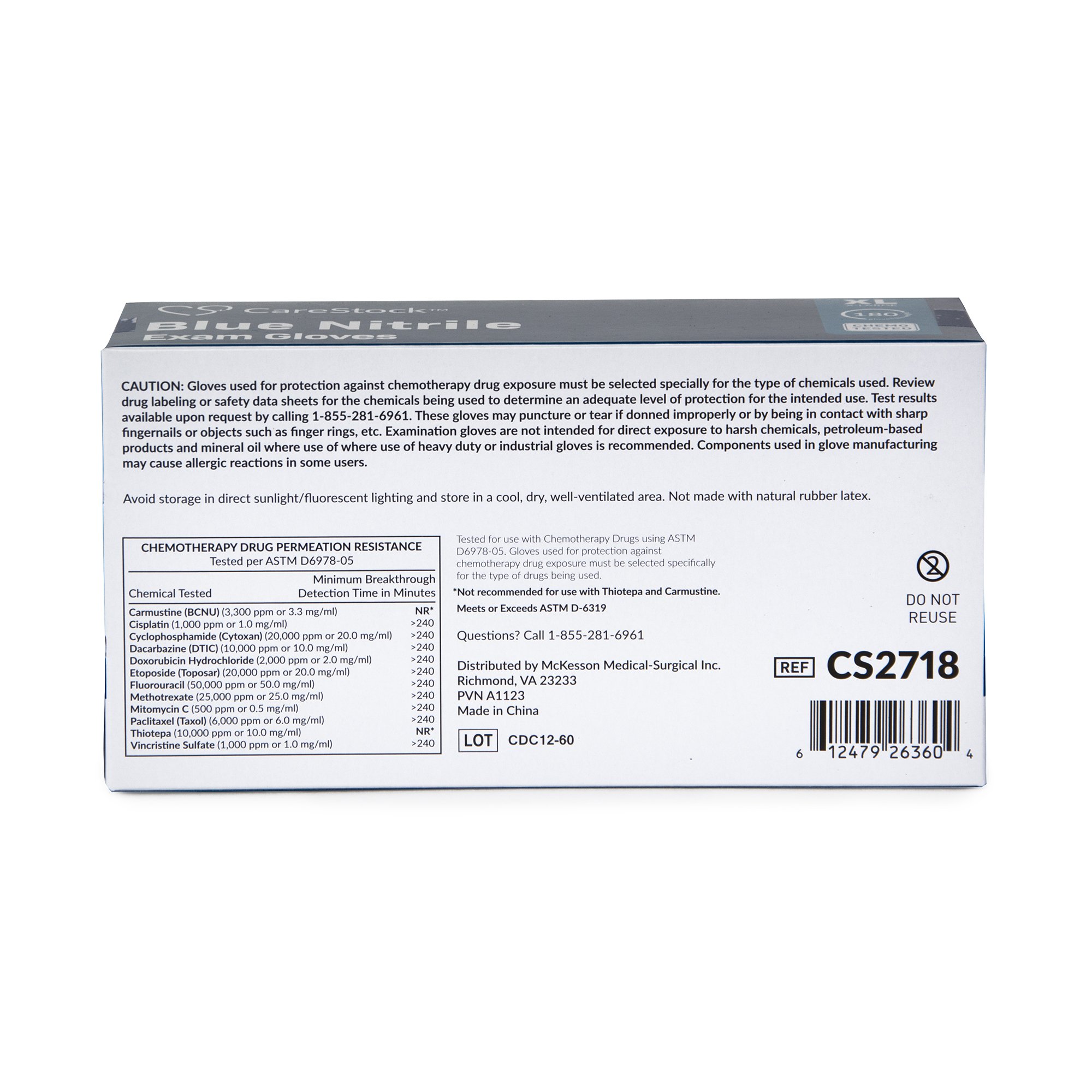 CareStock™ Nitrile Exam Glove, Extra Large, Blue - Image 9