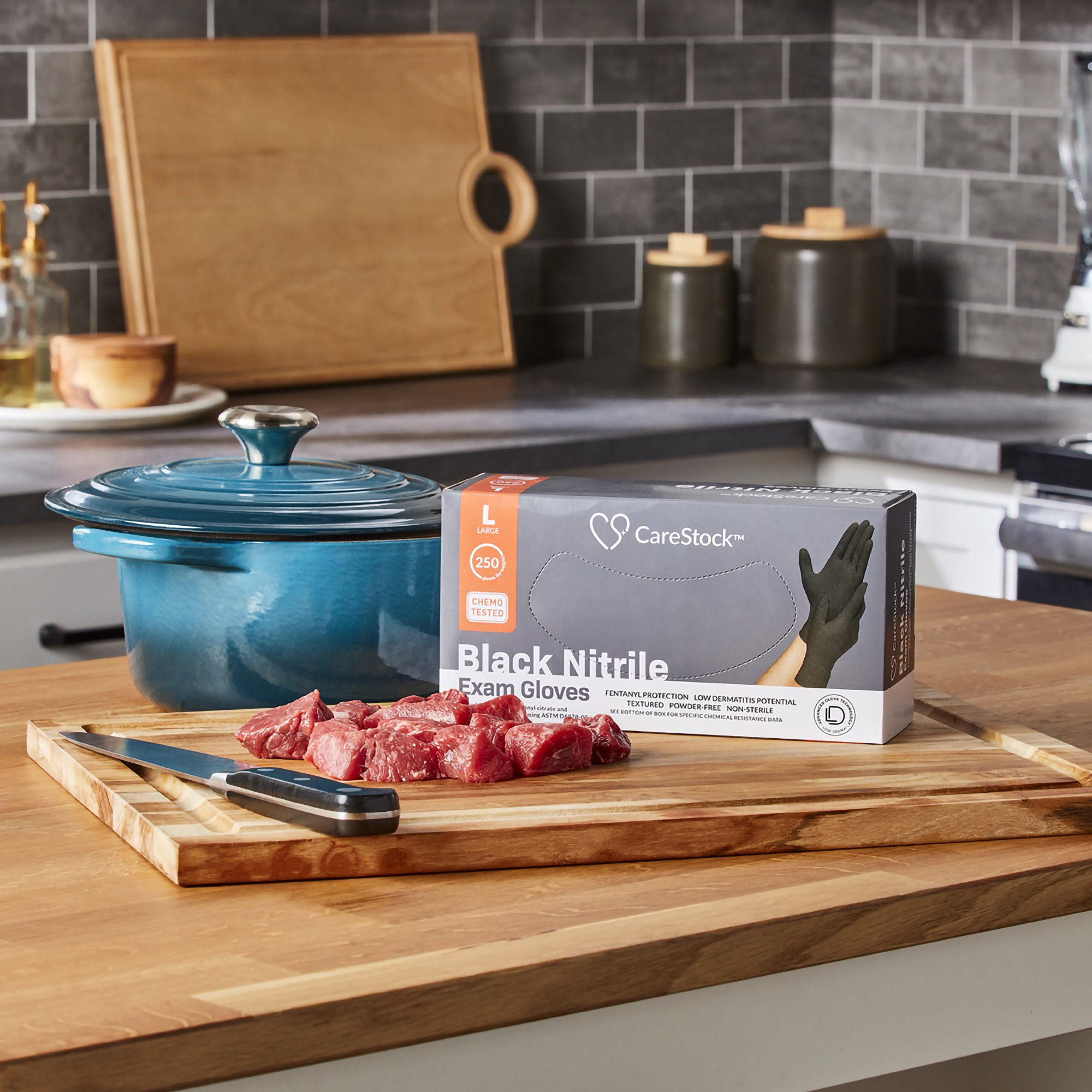 CareStock™ Nitrile Exam Glove, Large, Black - Image 6