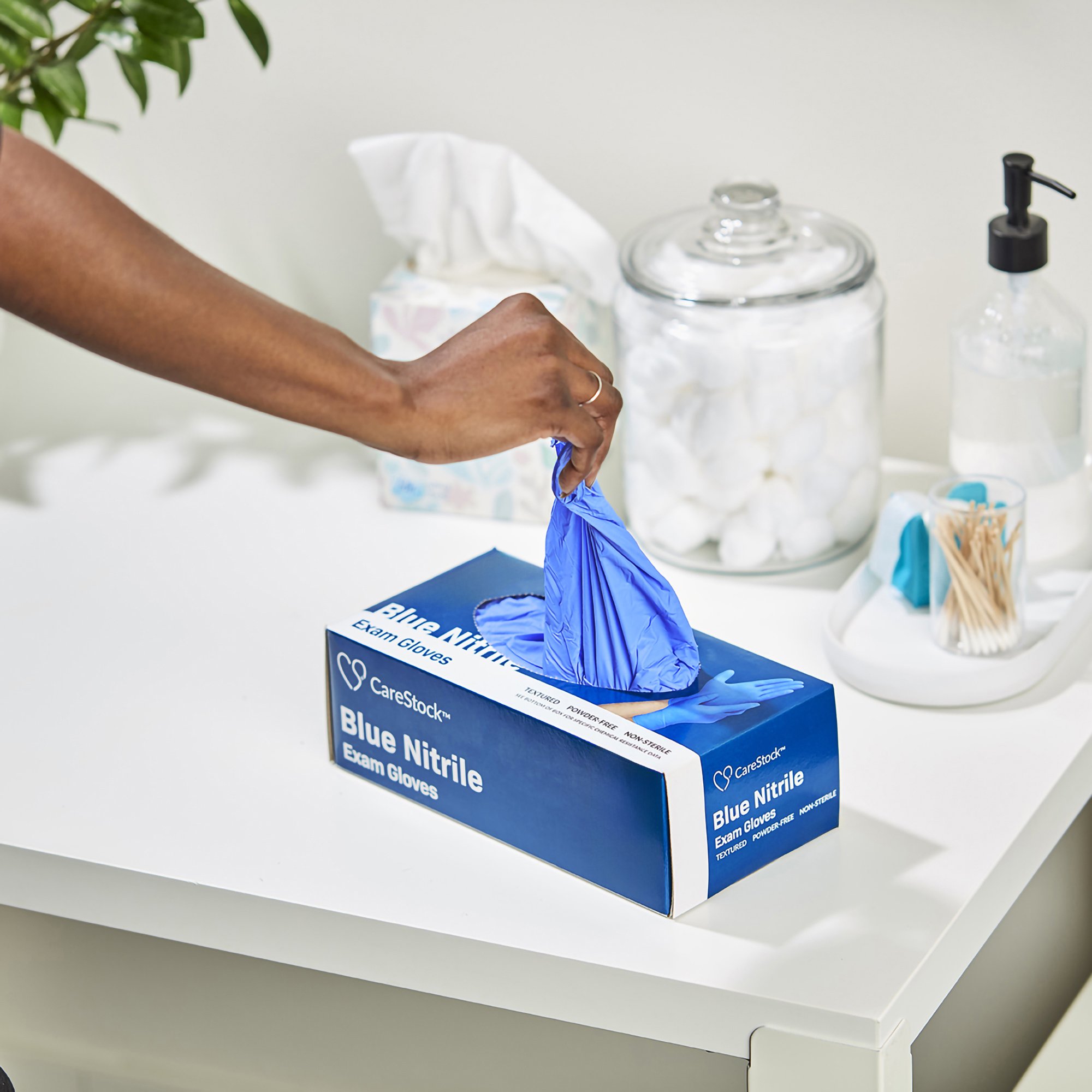 CareStock™ Nitrile Exam Glove, Large, Blue - Image 5