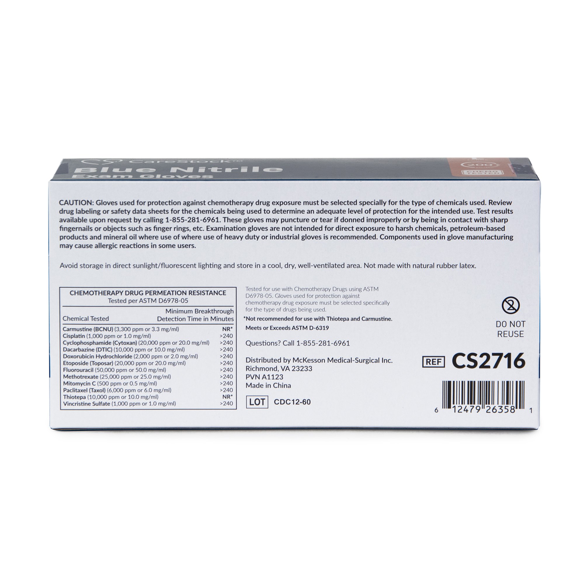 CareStock™ Nitrile Exam Glove, Large, Blue - Image 9