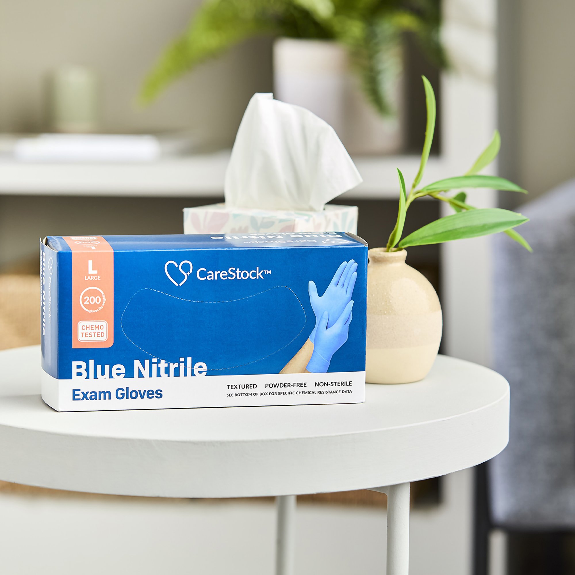 CareStock™ Nitrile Exam Glove, Large, Blue - Image 4