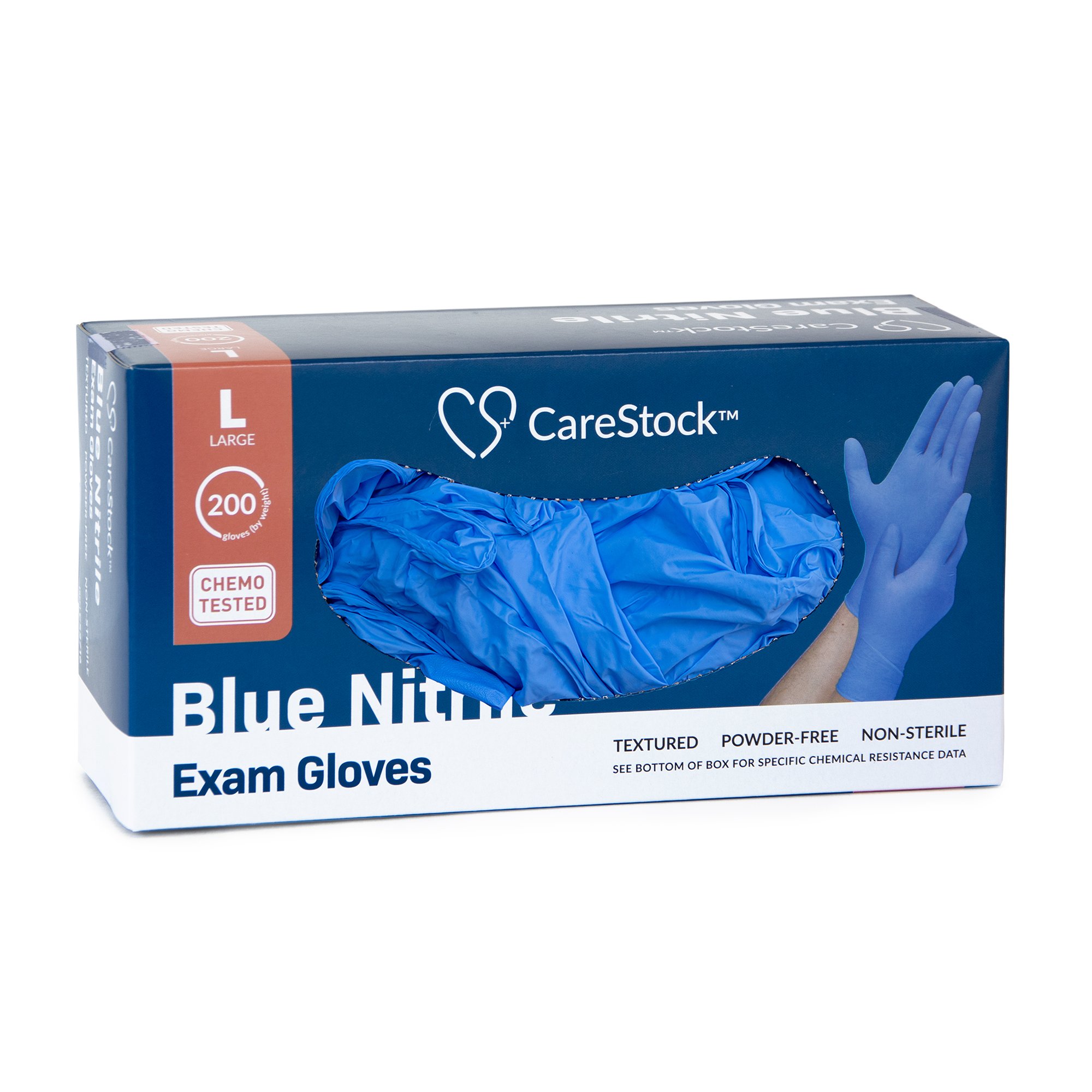 CareStock™ Nitrile Exam Glove, Large, Blue - Image 10