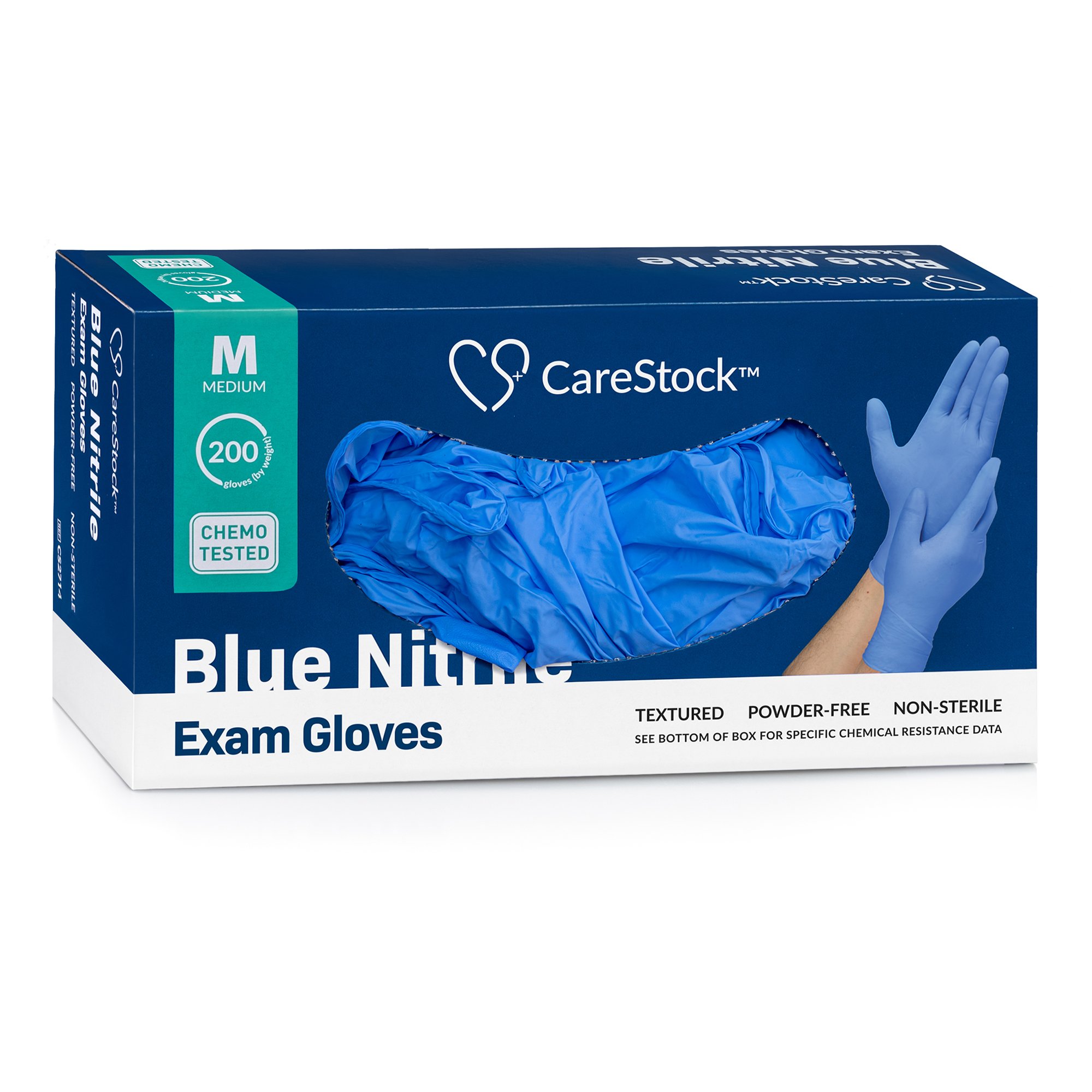 CareStock™ Nitrile Exam Glove, Medium, Blue - Image 10