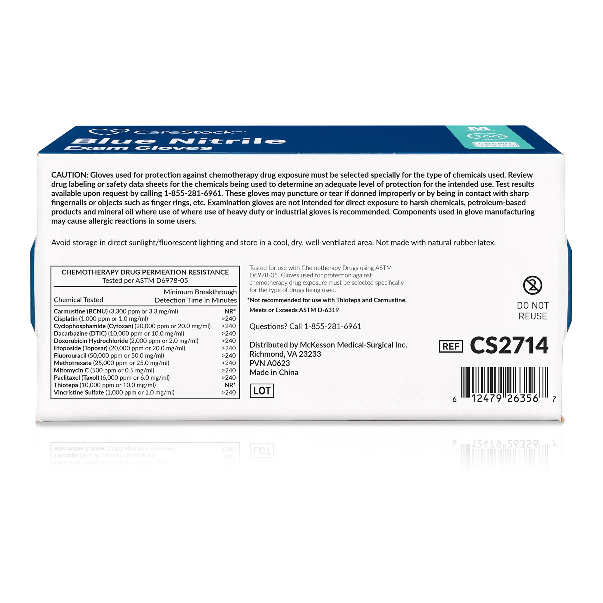 CareStock™ Nitrile Exam Glove, Medium, Blue - Image 9