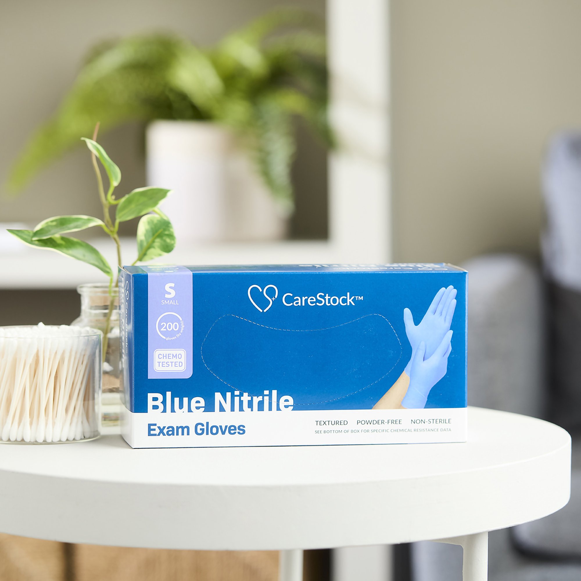 CareStock™ Nitrile Exam Glove, Small, Blue - Image 2