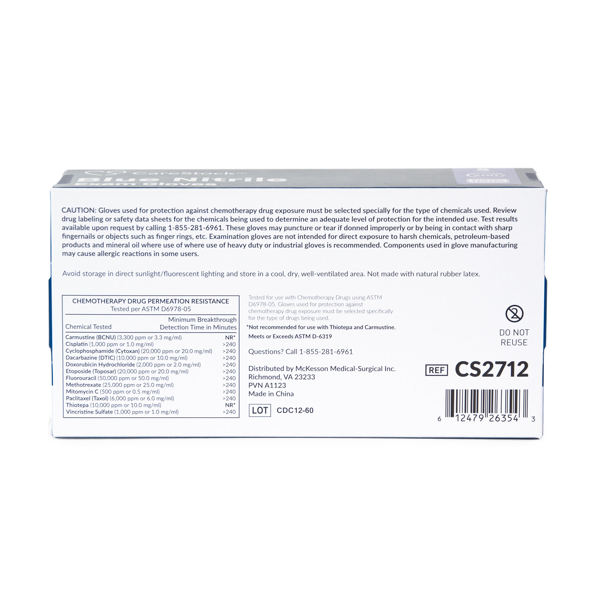 CareStock™ Nitrile Exam Glove, Small, Blue - Image 9