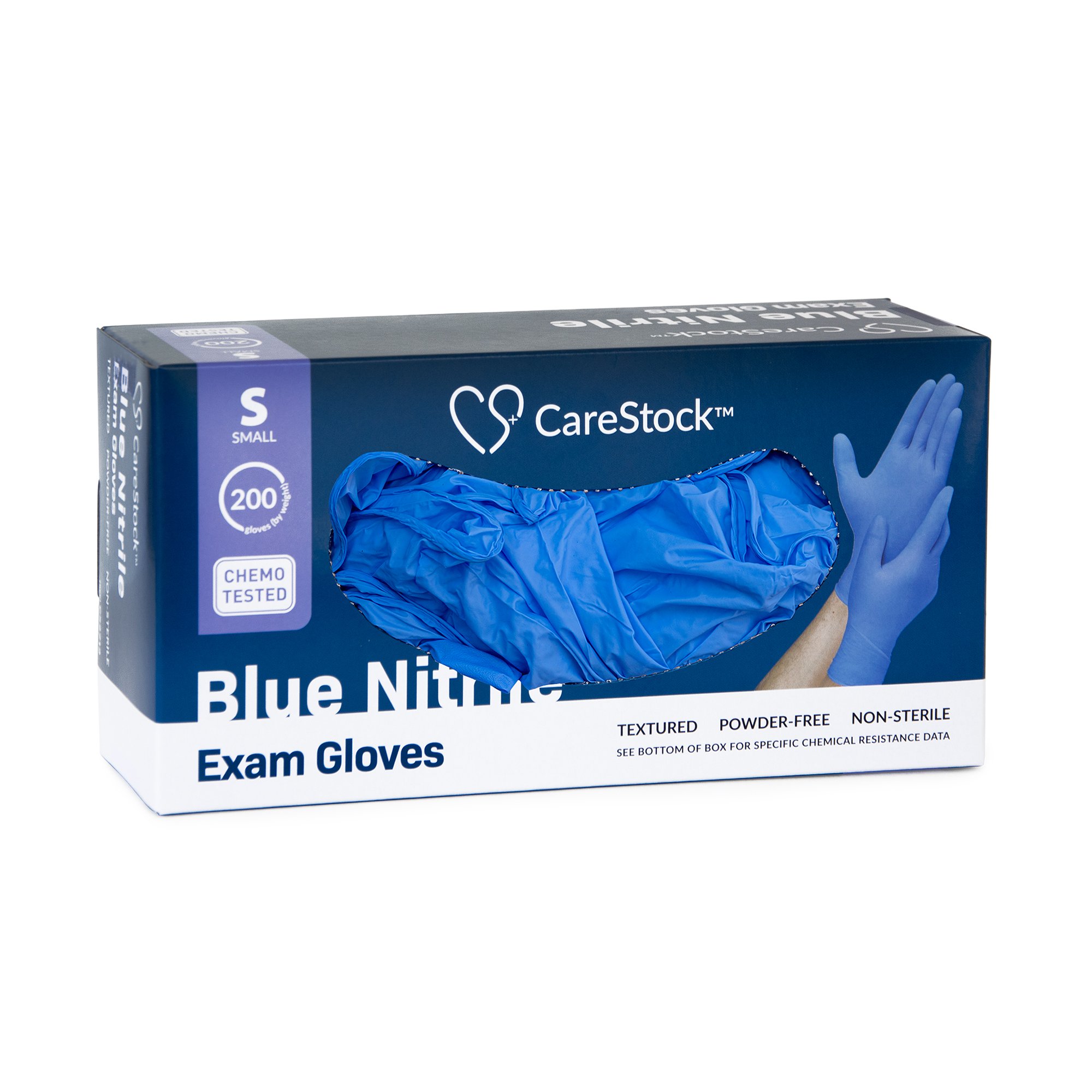 CareStock™ Nitrile Exam Glove, Small, Blue - Image 10