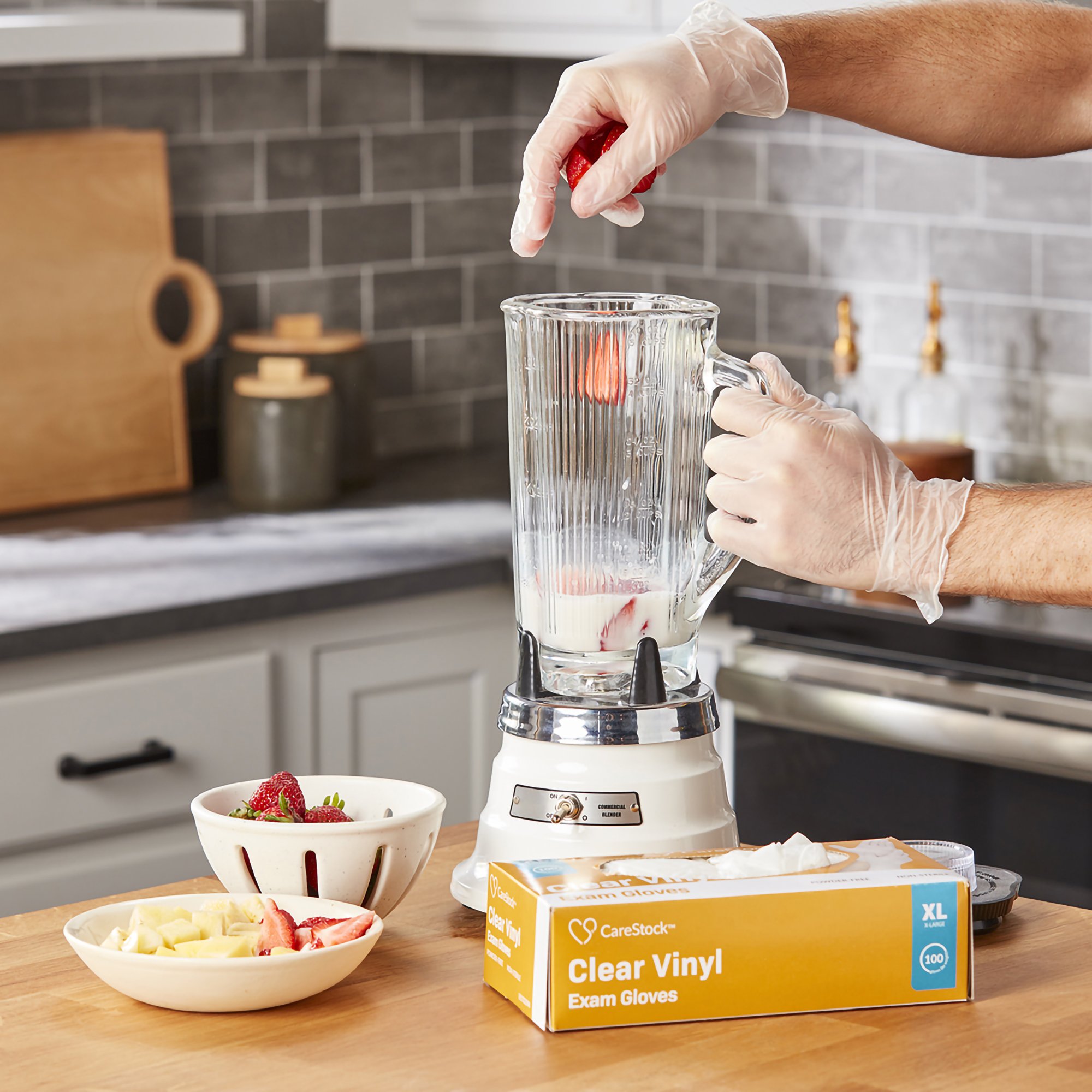 CareStock™ Vinyl Exam Glove, Extra Large, Ivory - Image 3