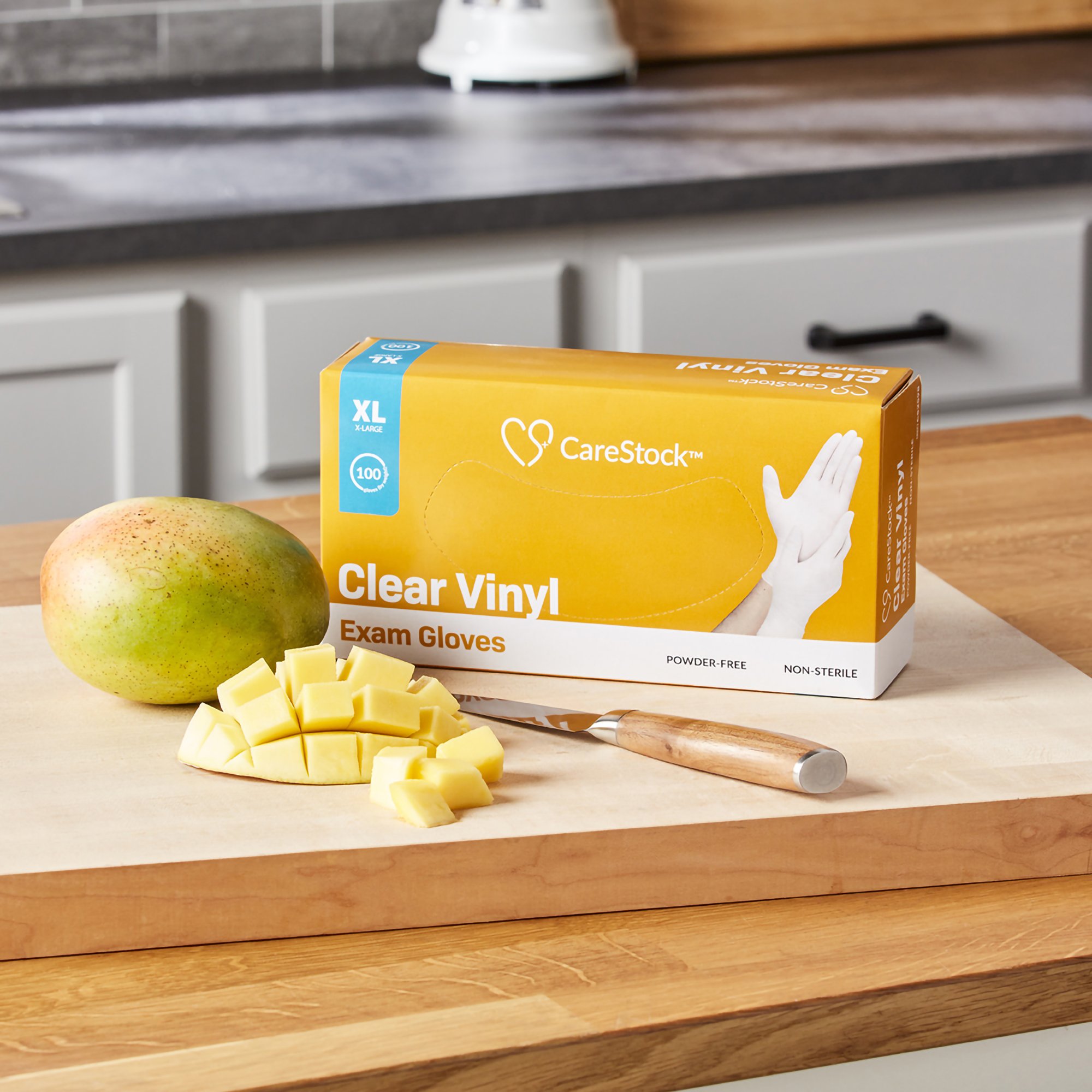 CareStock™ Vinyl Exam Glove, Extra Large, Ivory - Image 2