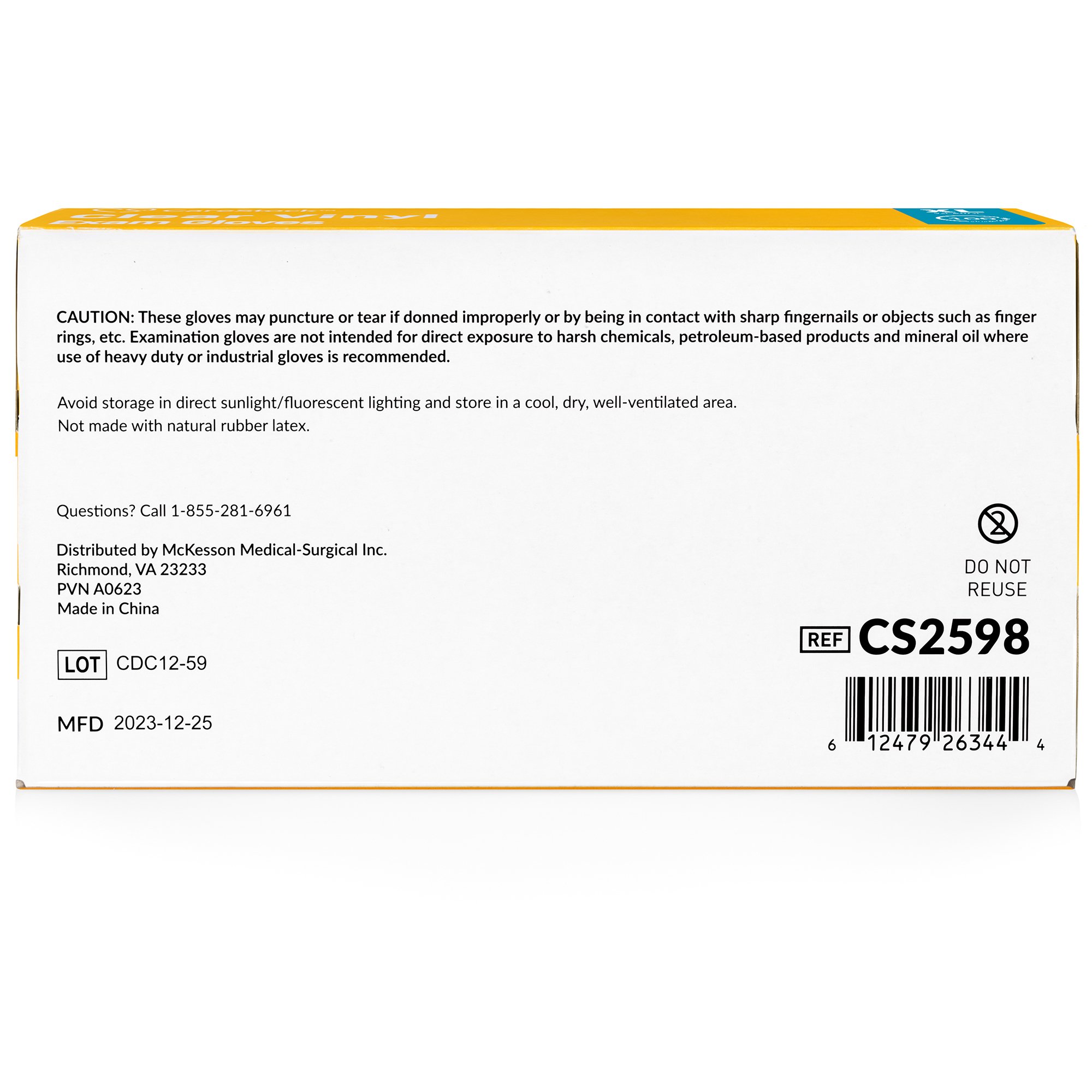 CareStock™ Vinyl Exam Glove, Extra Large, Ivory - Image 9