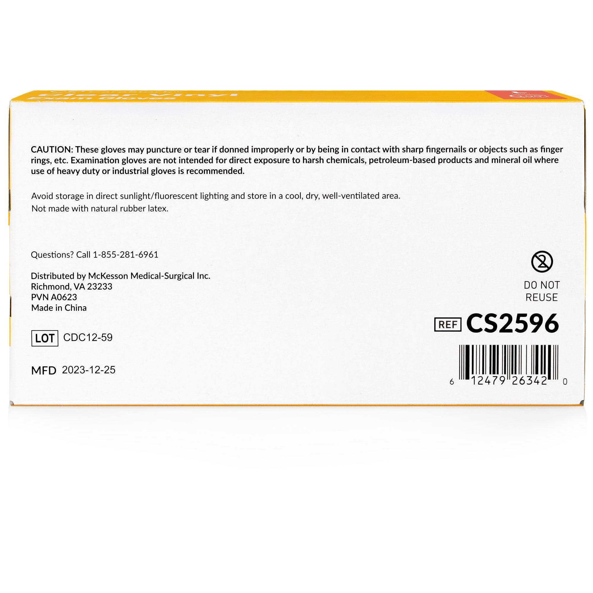 CareStock™ Vinyl Exam Glove, Large, Ivory - Image 9