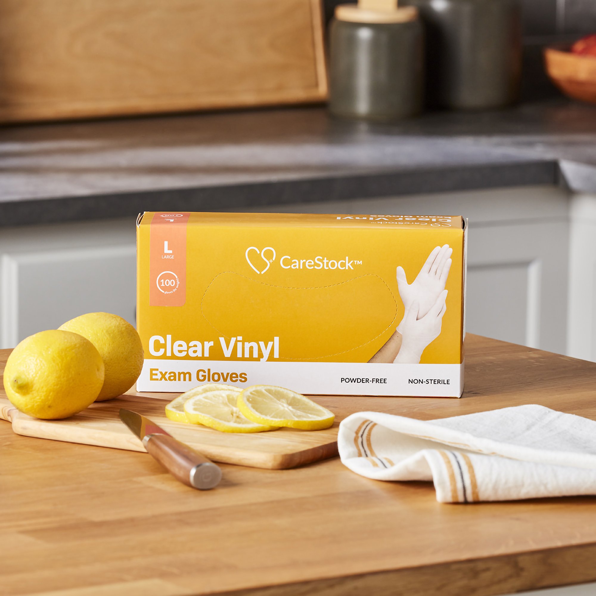 CareStock™ Vinyl Exam Glove, Large, Ivory - Image 3