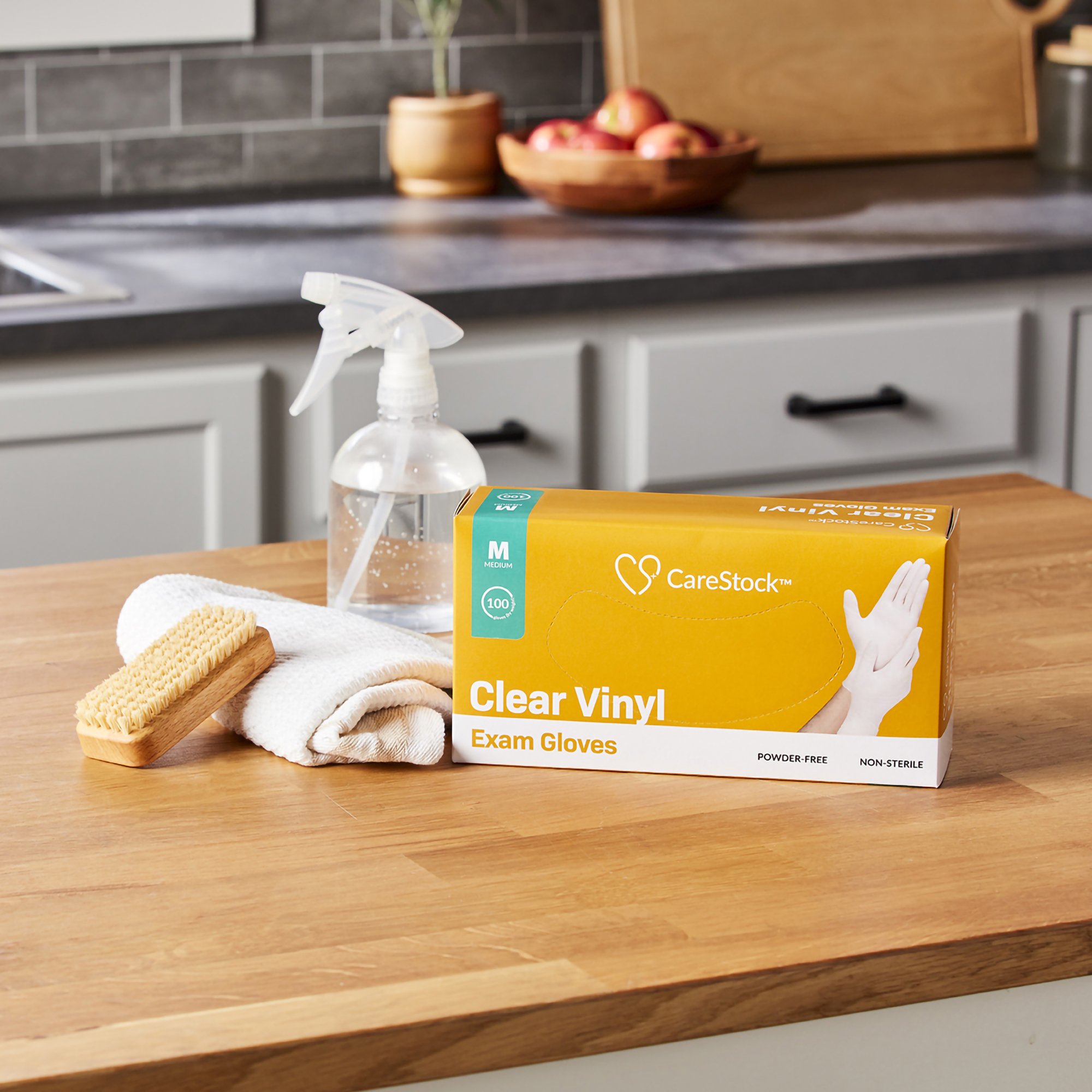 CareStock™ Vinyl Exam Glove, Medium, Ivory - Image 2