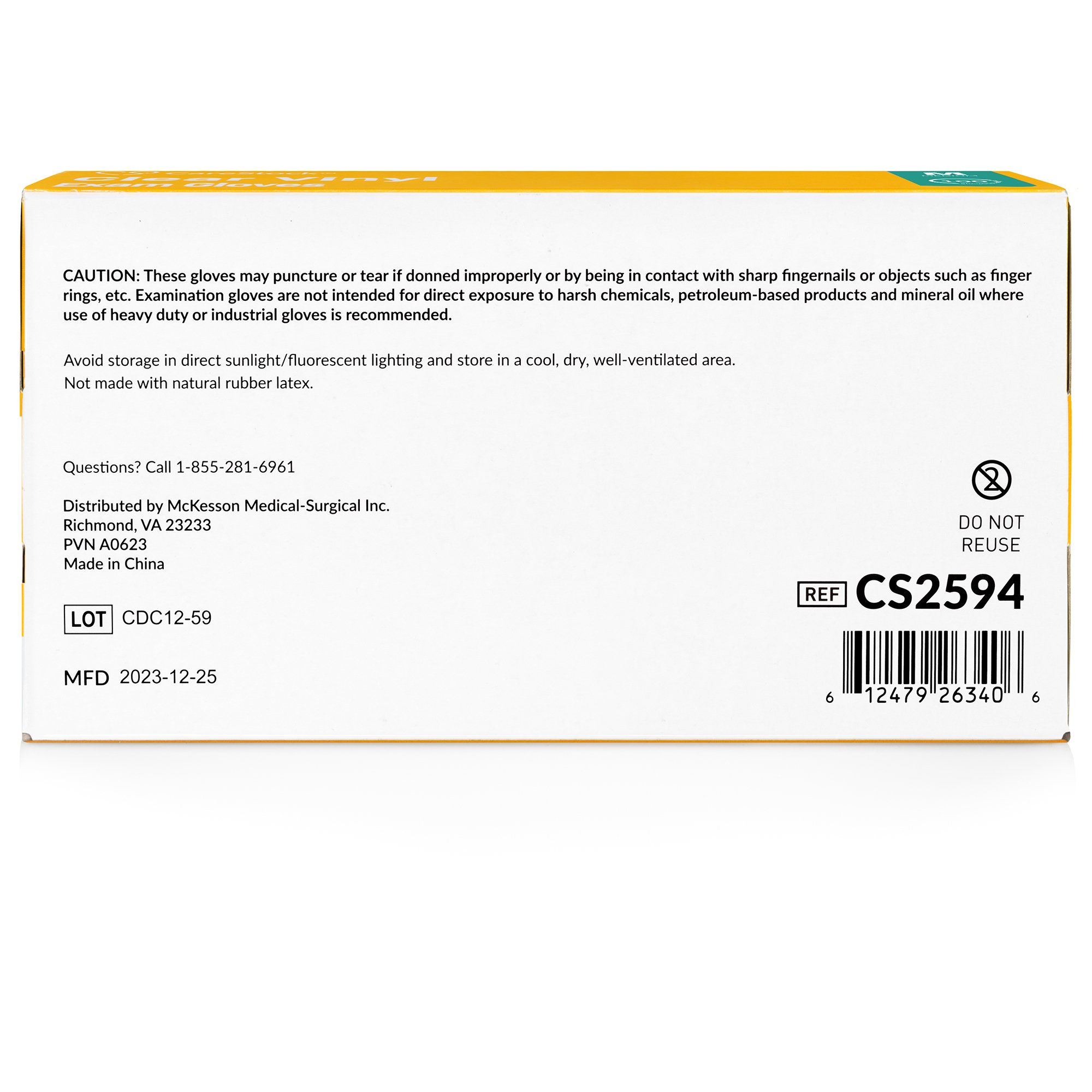 CareStock™ Vinyl Exam Glove, Medium, Ivory - Image 9