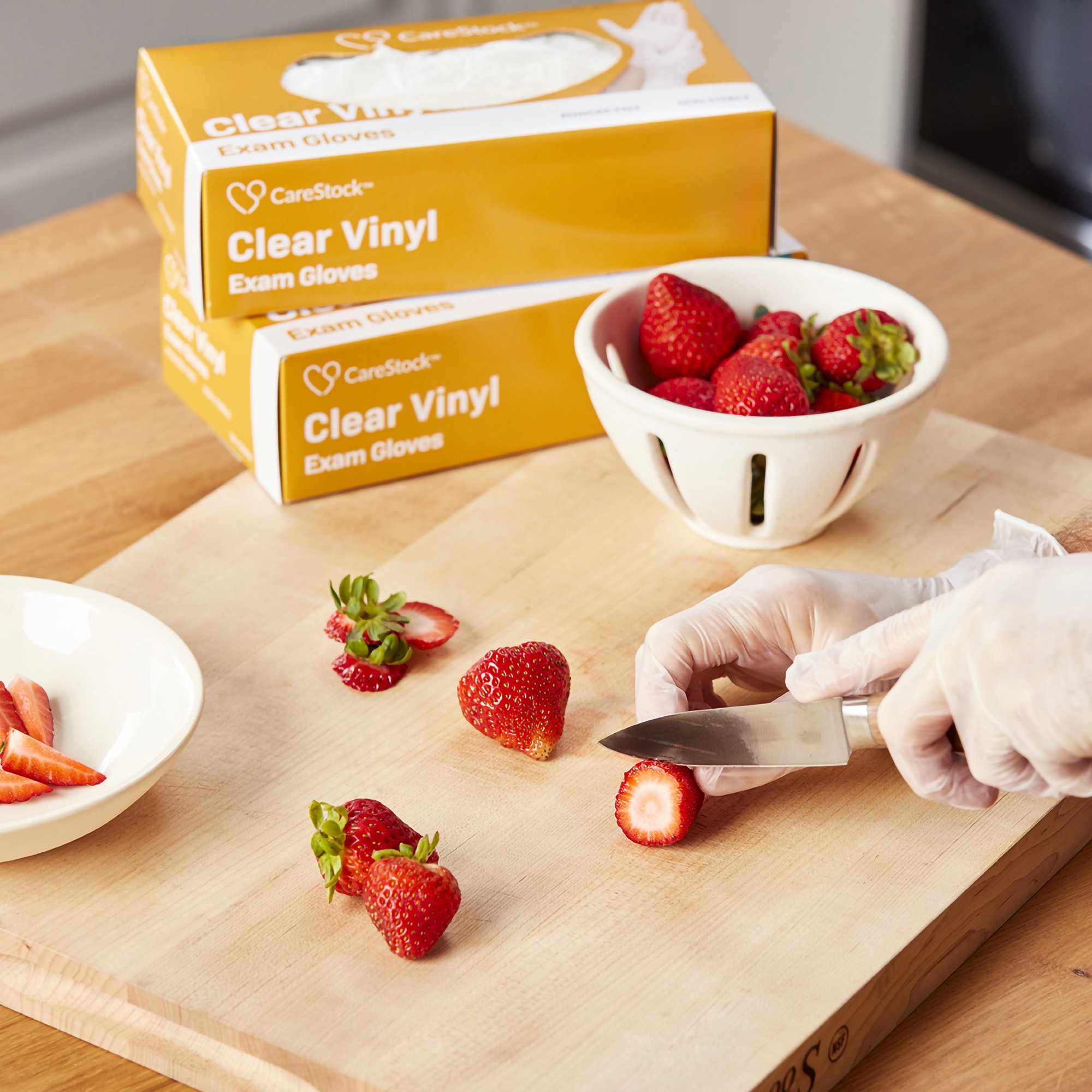 CareStock™ Vinyl Exam Glove, Small, Ivory - Image 4