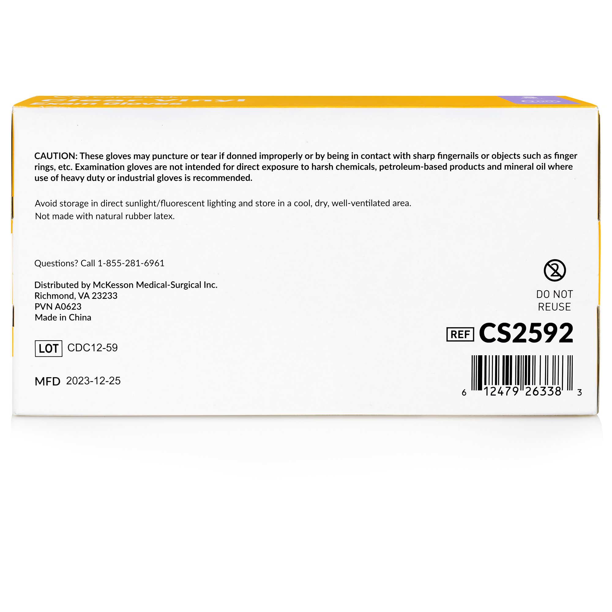 CareStock™ Vinyl Exam Glove, Small, Ivory - Image 9