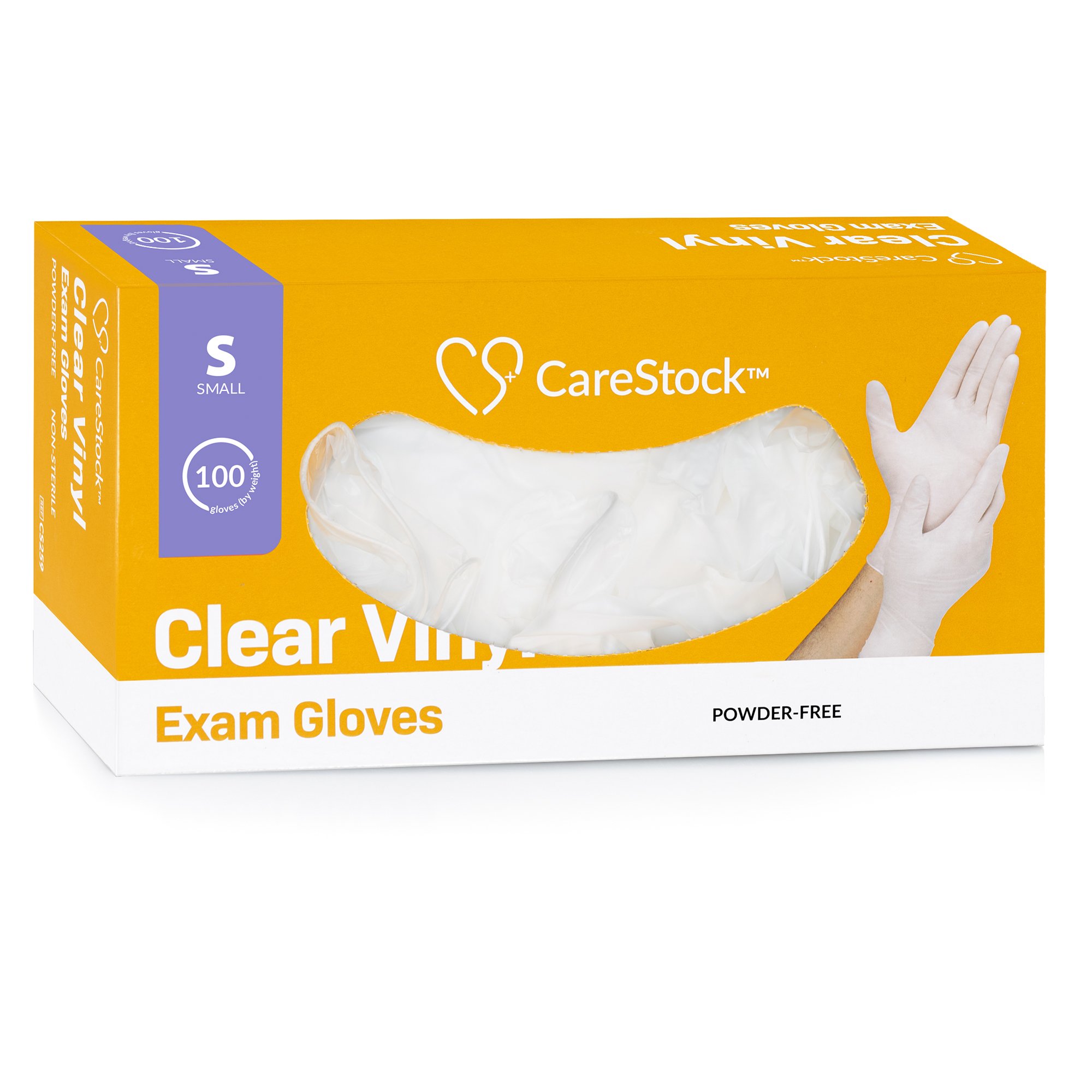 CareStock™ Vinyl Exam Glove, Small, Ivory - Image 10
