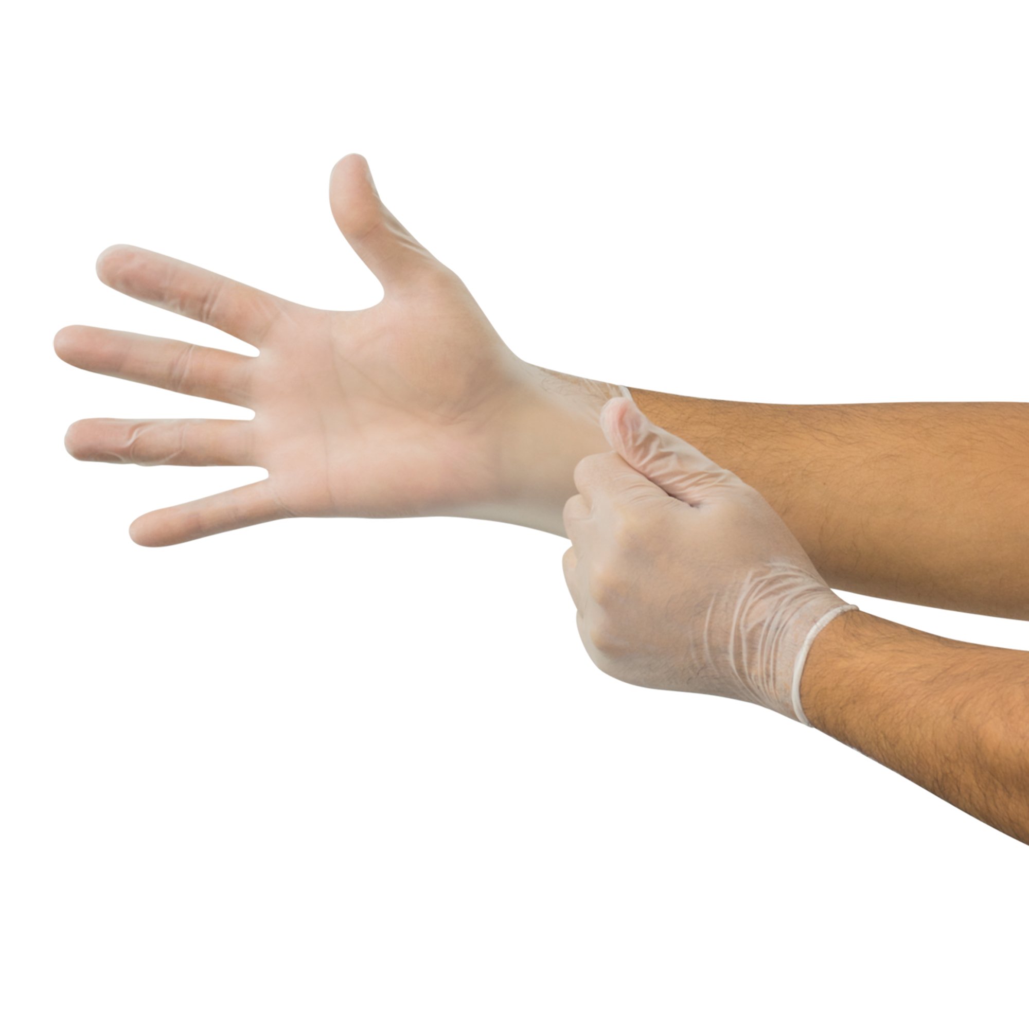 Derma Free™ Vinyl Exam Glove, Extra Large, Clear - Image 2