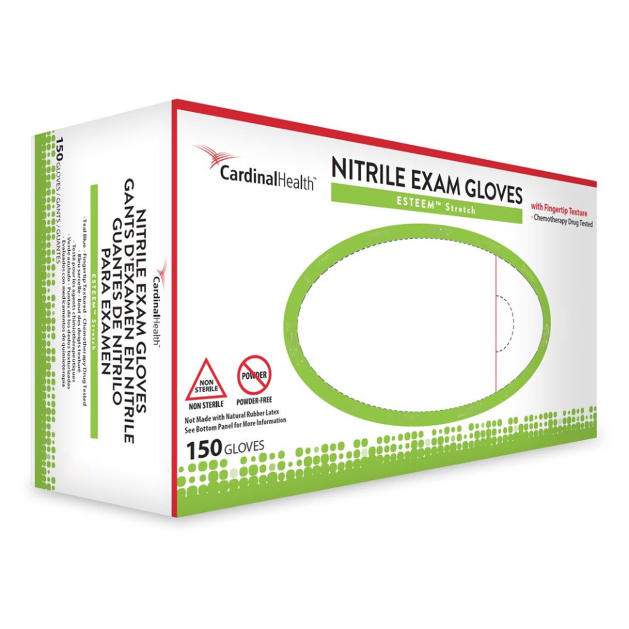 Esteem™ Stretch Nitrile Exam Glove, Large, Teal - Image 2