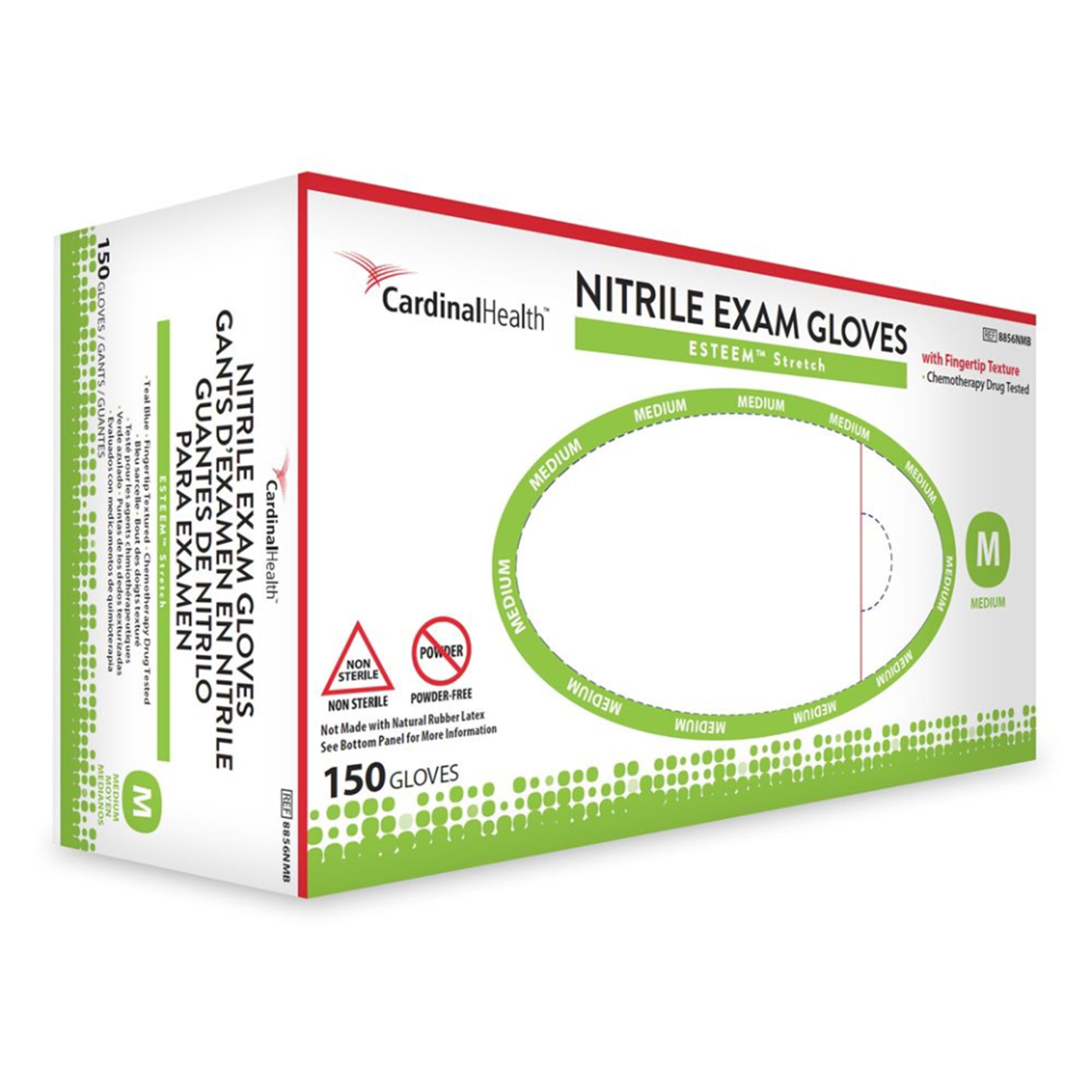 Esteem™ Stretch Nitrile Exam Glove, Medium, Teal - Image 2