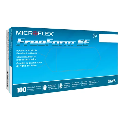 FreeForm® SE Nitrile Exam Glove, Extra Small, Blue