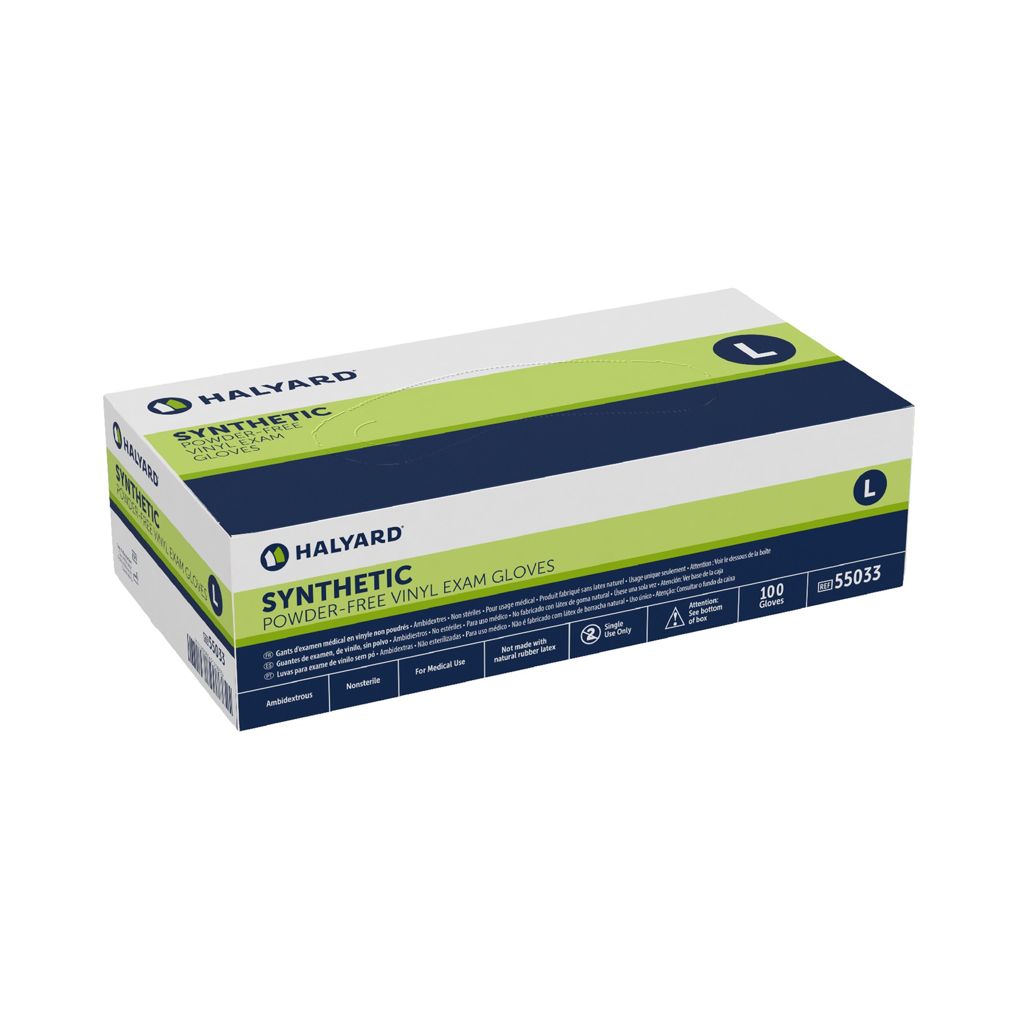 Halyard™ Vinyl Exam Glove, Large, Clear - Image 3